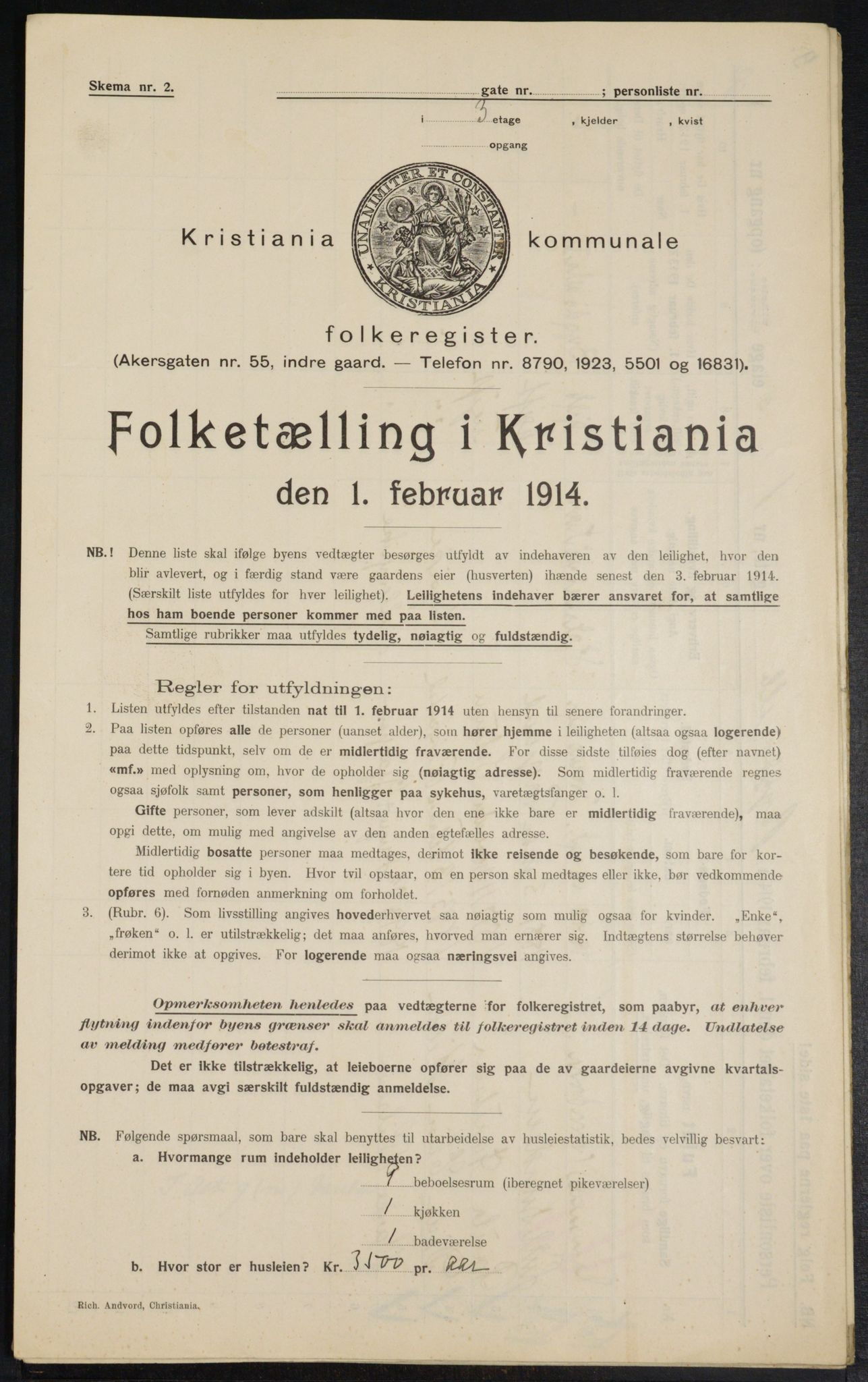 OBA, Municipal Census 1914 for Kristiania, 1914, p. 10298