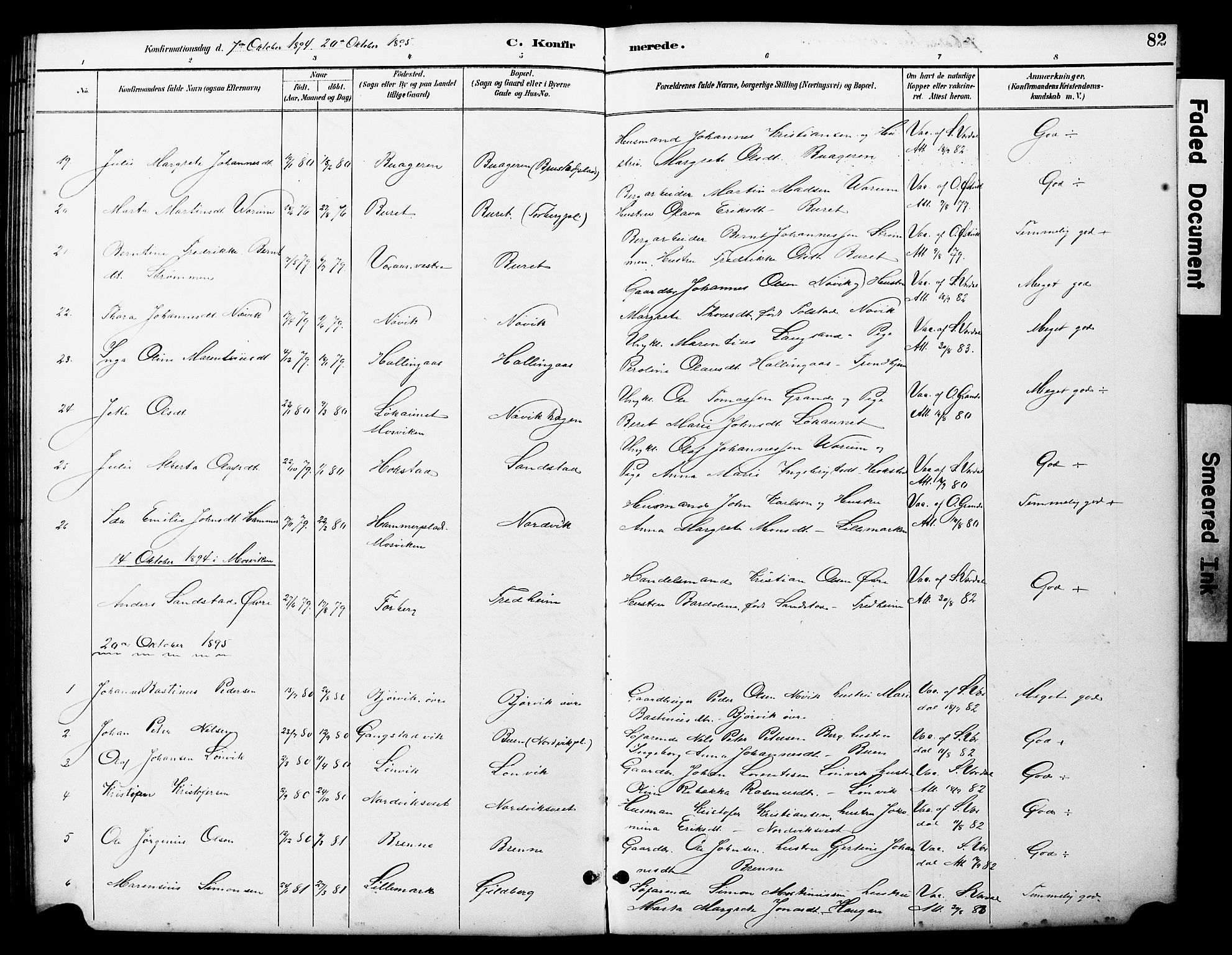 Ministerialprotokoller, klokkerbøker og fødselsregistre - Nord-Trøndelag, SAT/A-1458/722/L0226: Parish register (copy) no. 722C02, 1889-1927, p. 82