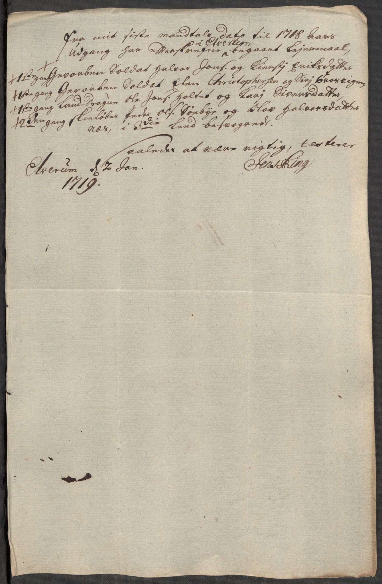 Rentekammeret inntil 1814, Reviderte regnskaper, Fogderegnskap, AV/RA-EA-4092/R13/L0857: Fogderegnskap Solør, Odal og Østerdal, 1718, p. 179