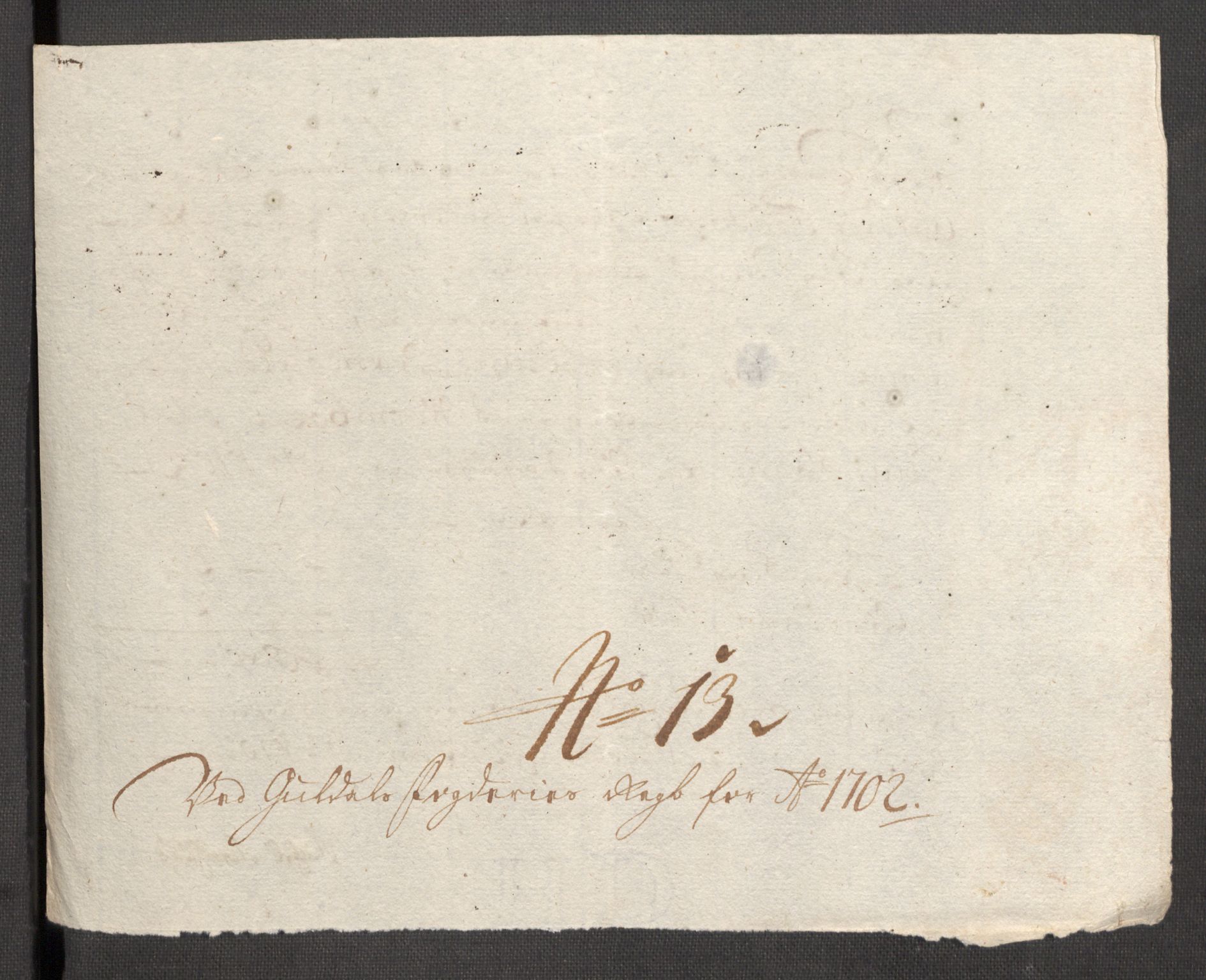 Rentekammeret inntil 1814, Reviderte regnskaper, Fogderegnskap, AV/RA-EA-4092/R60/L3952: Fogderegnskap Orkdal og Gauldal, 1702, p. 336