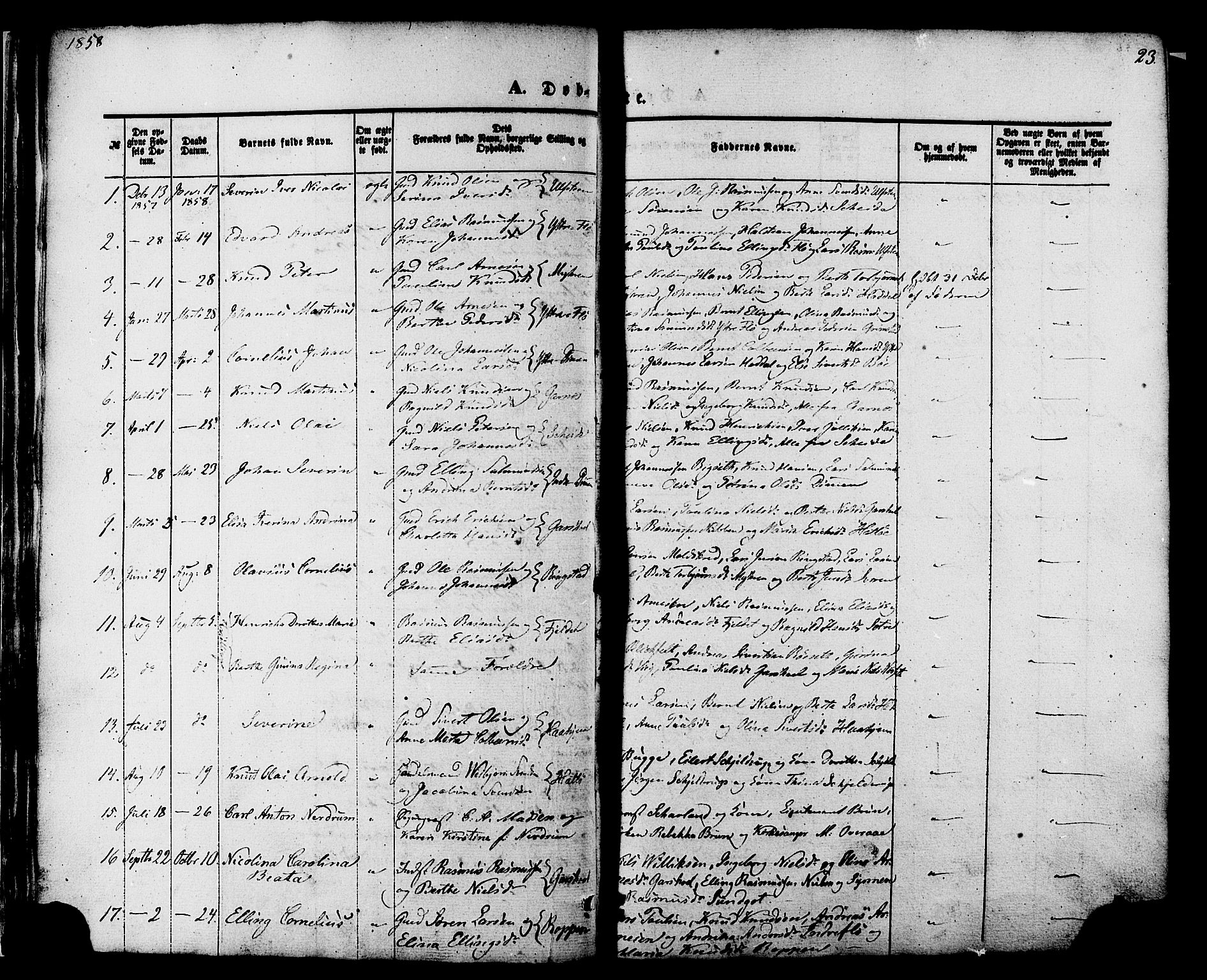 Ministerialprotokoller, klokkerbøker og fødselsregistre - Møre og Romsdal, AV/SAT-A-1454/509/L0105: Parish register (official) no. 509A03, 1848-1882, p. 23