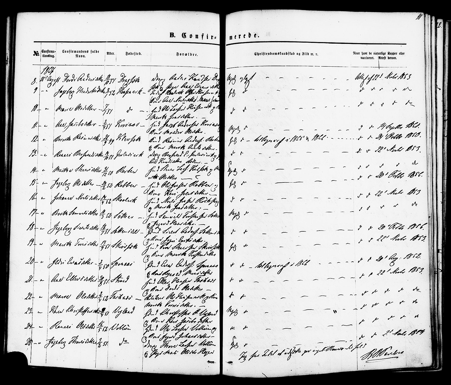 Ministerialprotokoller, klokkerbøker og fødselsregistre - Møre og Romsdal, AV/SAT-A-1454/576/L0884: Parish register (official) no. 576A02, 1865-1879, p. 111