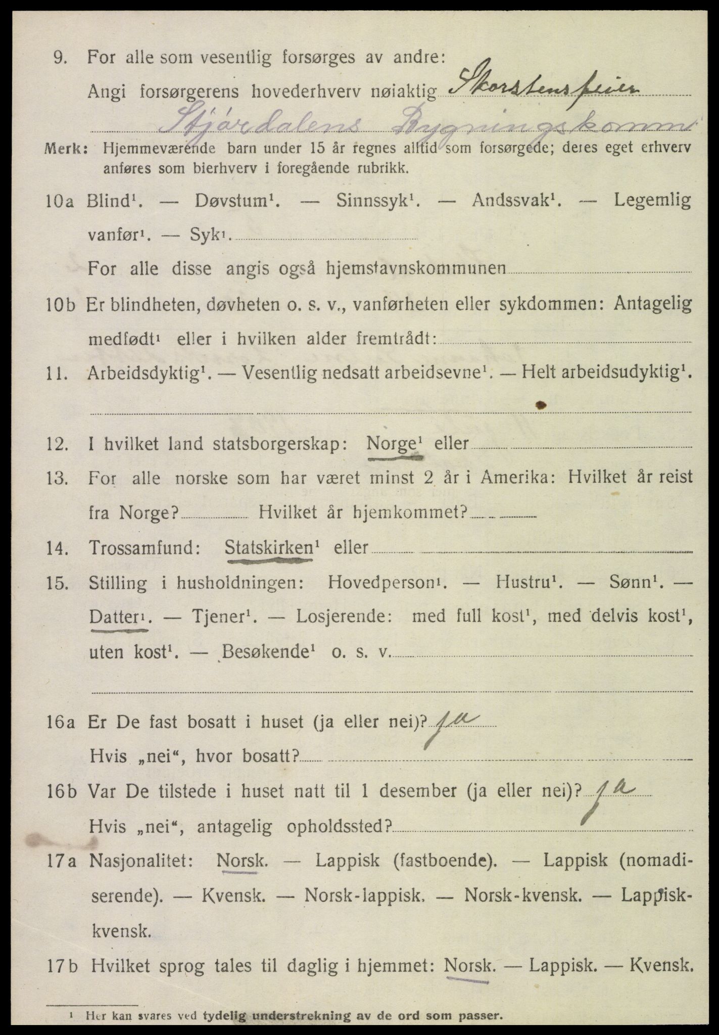 SAT, 1920 census for Skatval, 1920, p. 1406