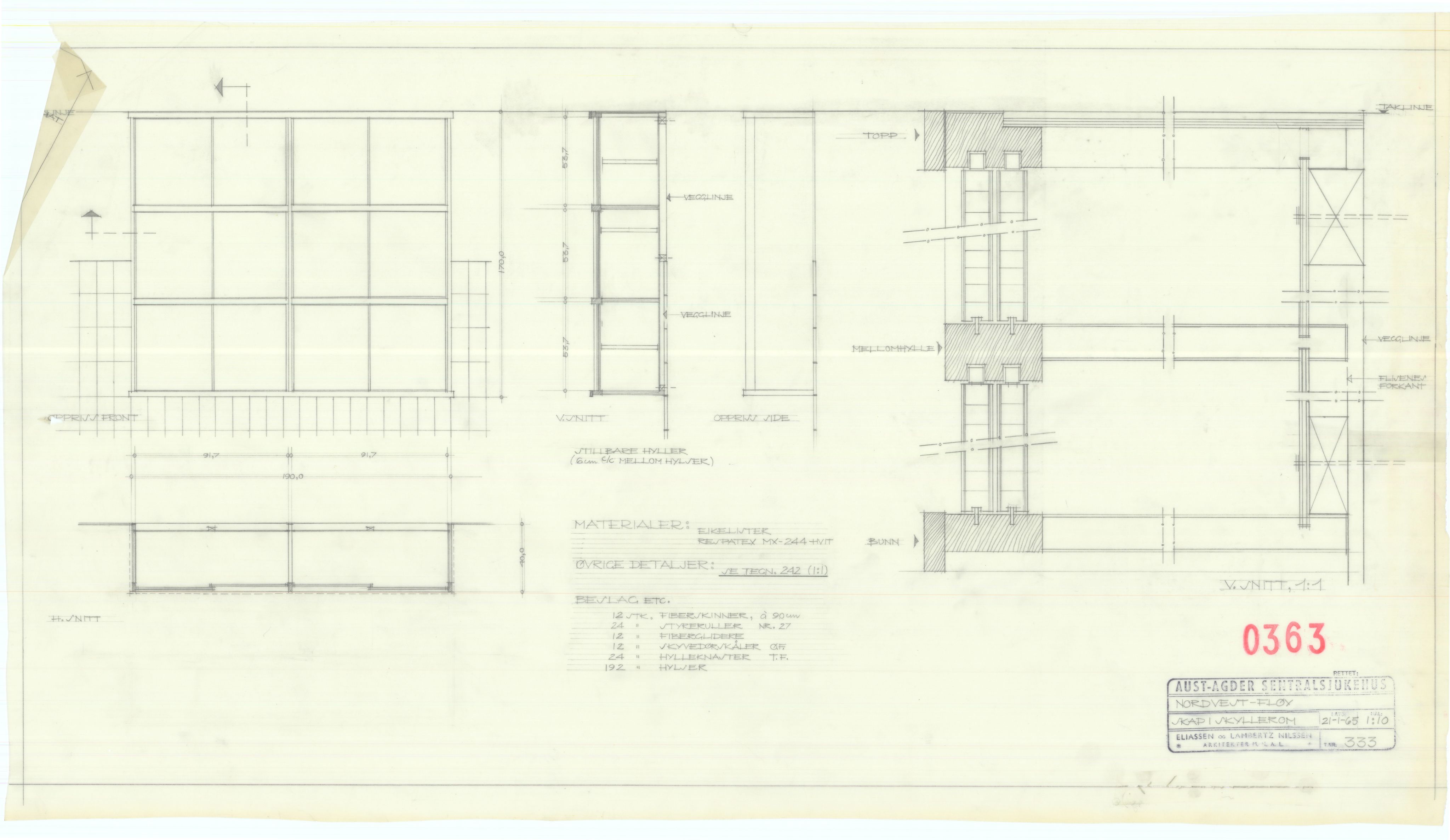 Eliassen og Lambertz-Nilssen Arkitekter, AAKS/PA-2983/T/T01/L0003: Tegningskogger 0363, 1960-1966, p. 18