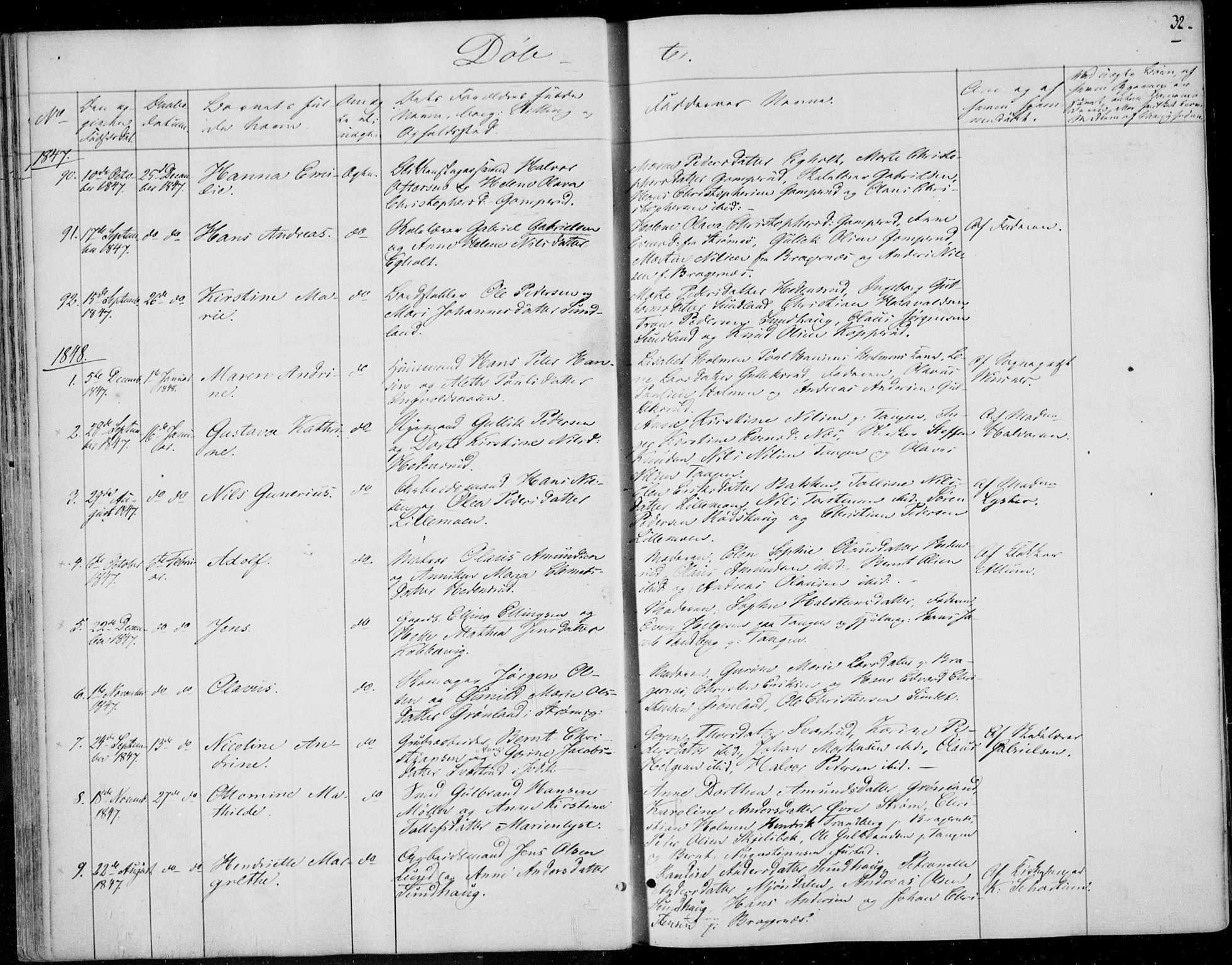 Skoger kirkebøker, AV/SAKO-A-59/F/Fa/L0003: Parish register (official) no. I 3, 1842-1861, p. 32