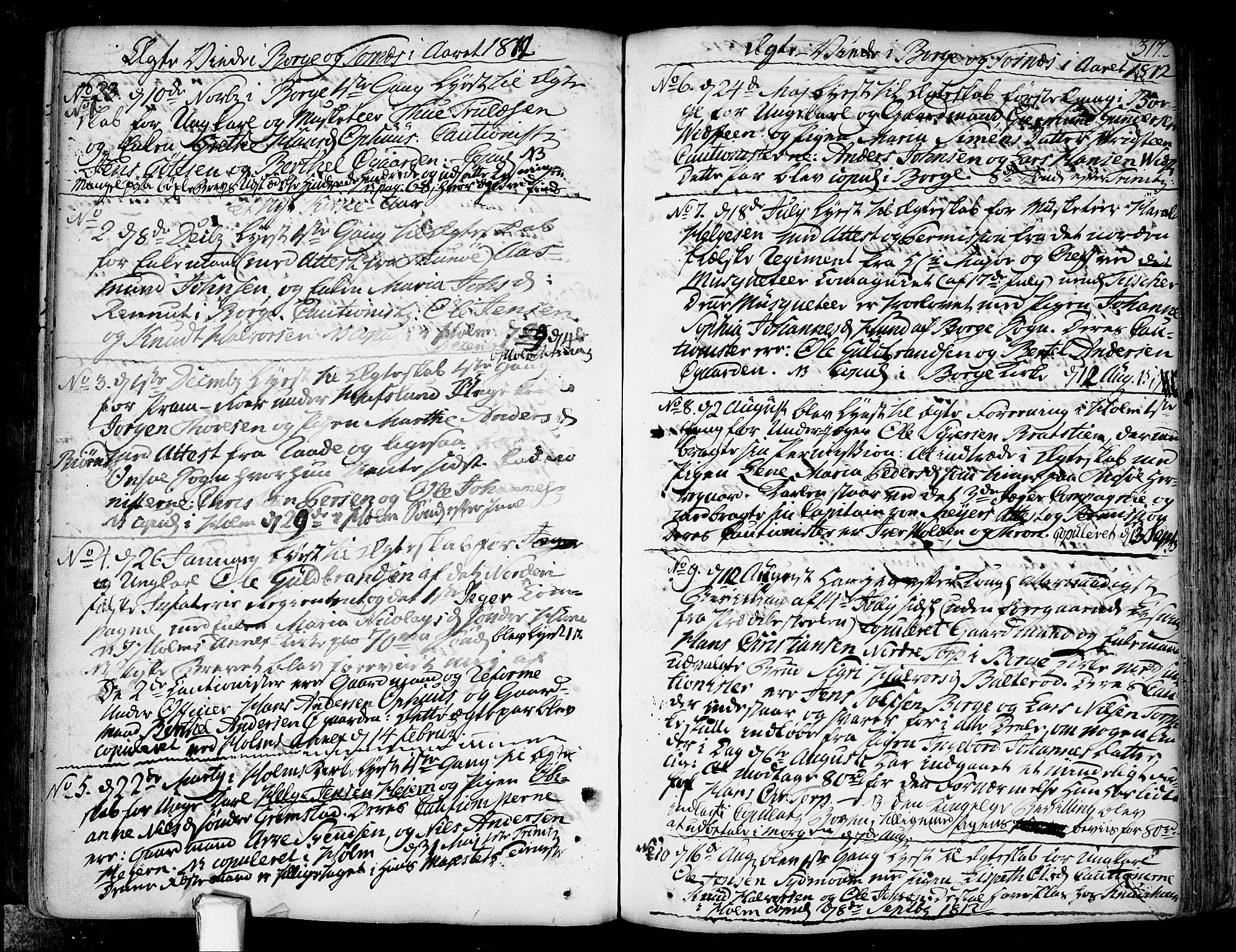 Borge prestekontor Kirkebøker, SAO/A-10903/F/Fa/L0002: Parish register (official) no. I 2, 1791-1817, p. 317