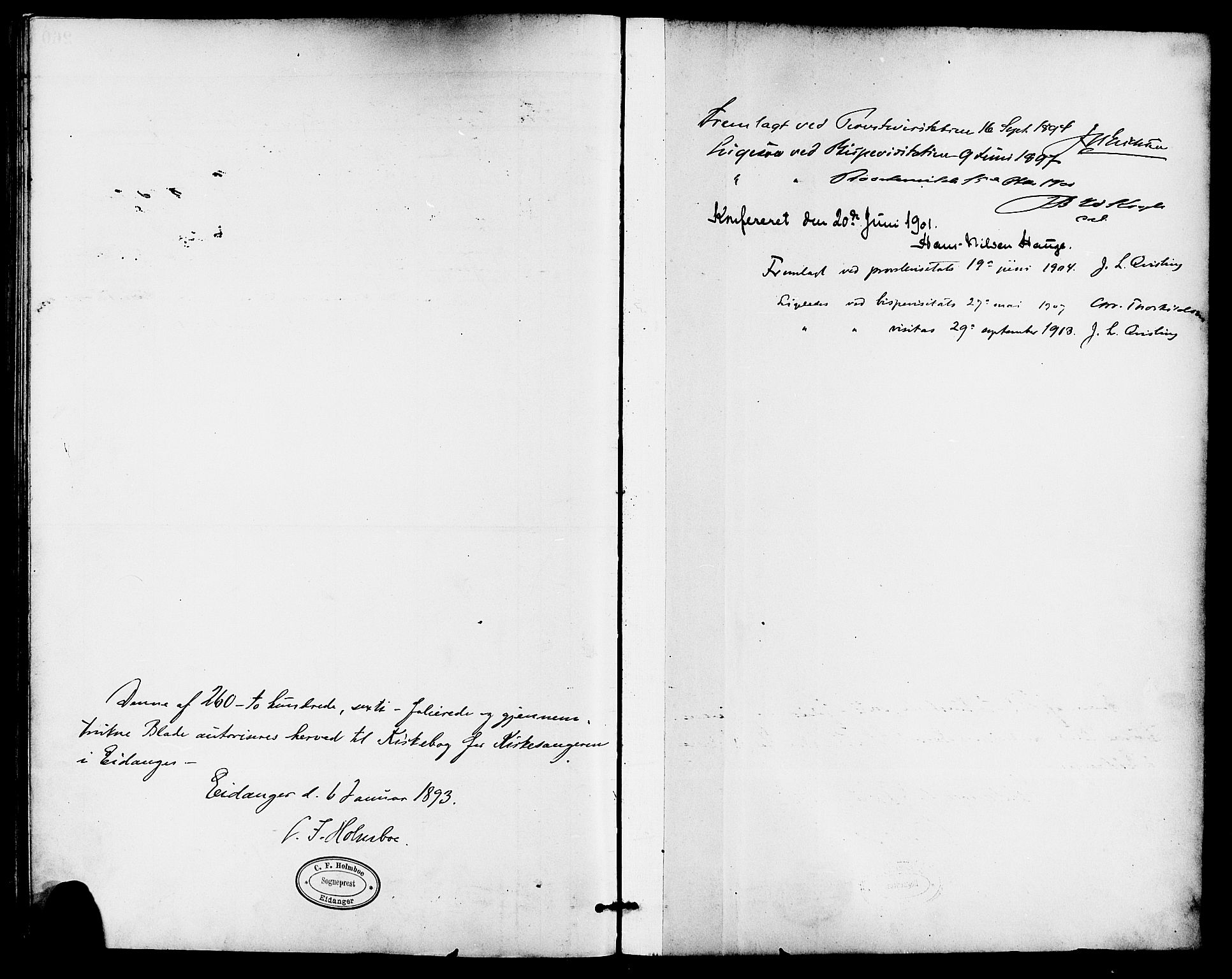 Eidanger kirkebøker, AV/SAKO-A-261/G/Ga/L0003: Parish register (copy) no. 3, 1893-1911