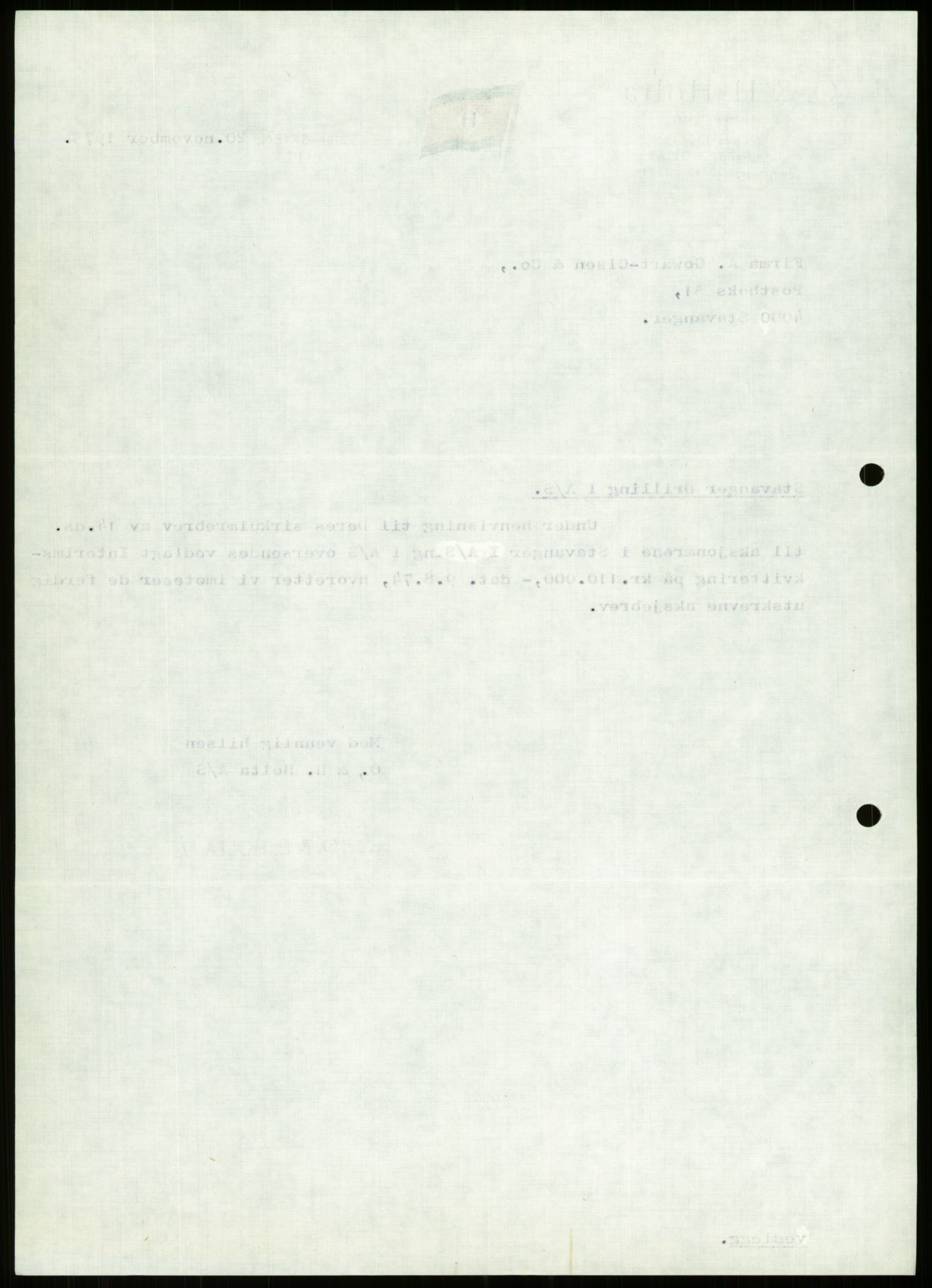 Pa 1503 - Stavanger Drilling AS, AV/SAST-A-101906/D/L0006: Korrespondanse og saksdokumenter, 1974-1984, p. 722