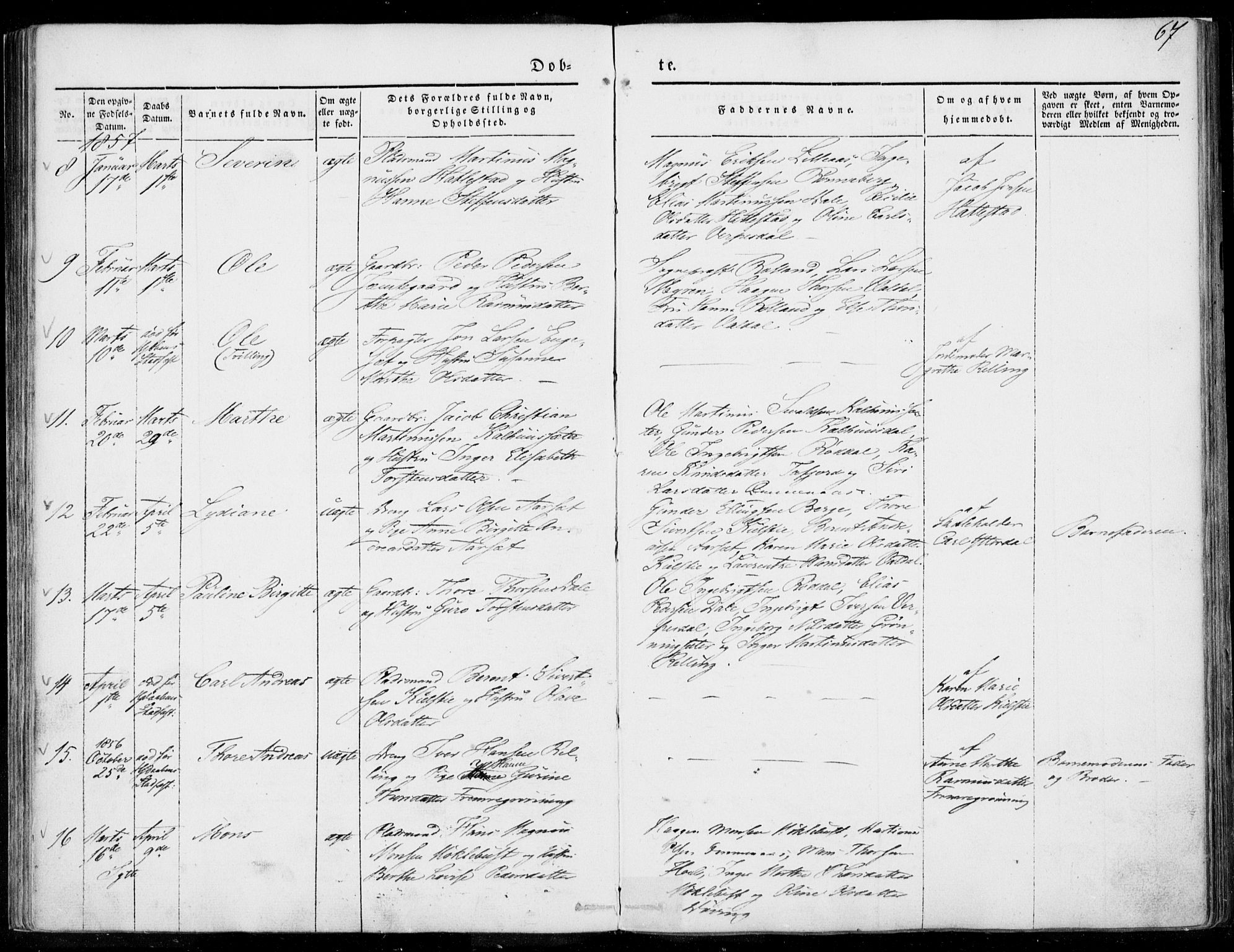 Ministerialprotokoller, klokkerbøker og fødselsregistre - Møre og Romsdal, SAT/A-1454/519/L0249: Parish register (official) no. 519A08, 1846-1868, p. 67
