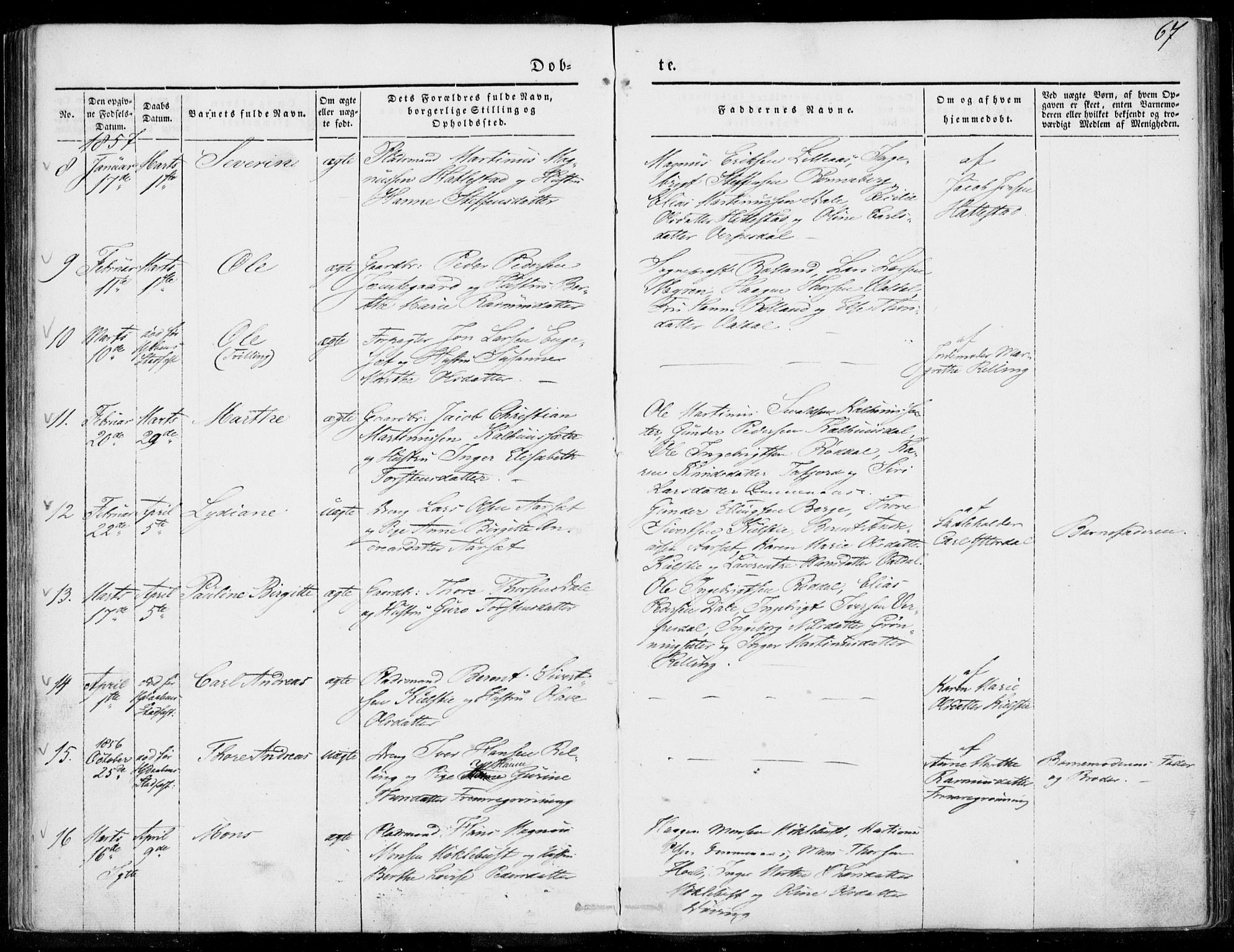 Ministerialprotokoller, klokkerbøker og fødselsregistre - Møre og Romsdal, AV/SAT-A-1454/519/L0249: Parish register (official) no. 519A08, 1846-1868, p. 67