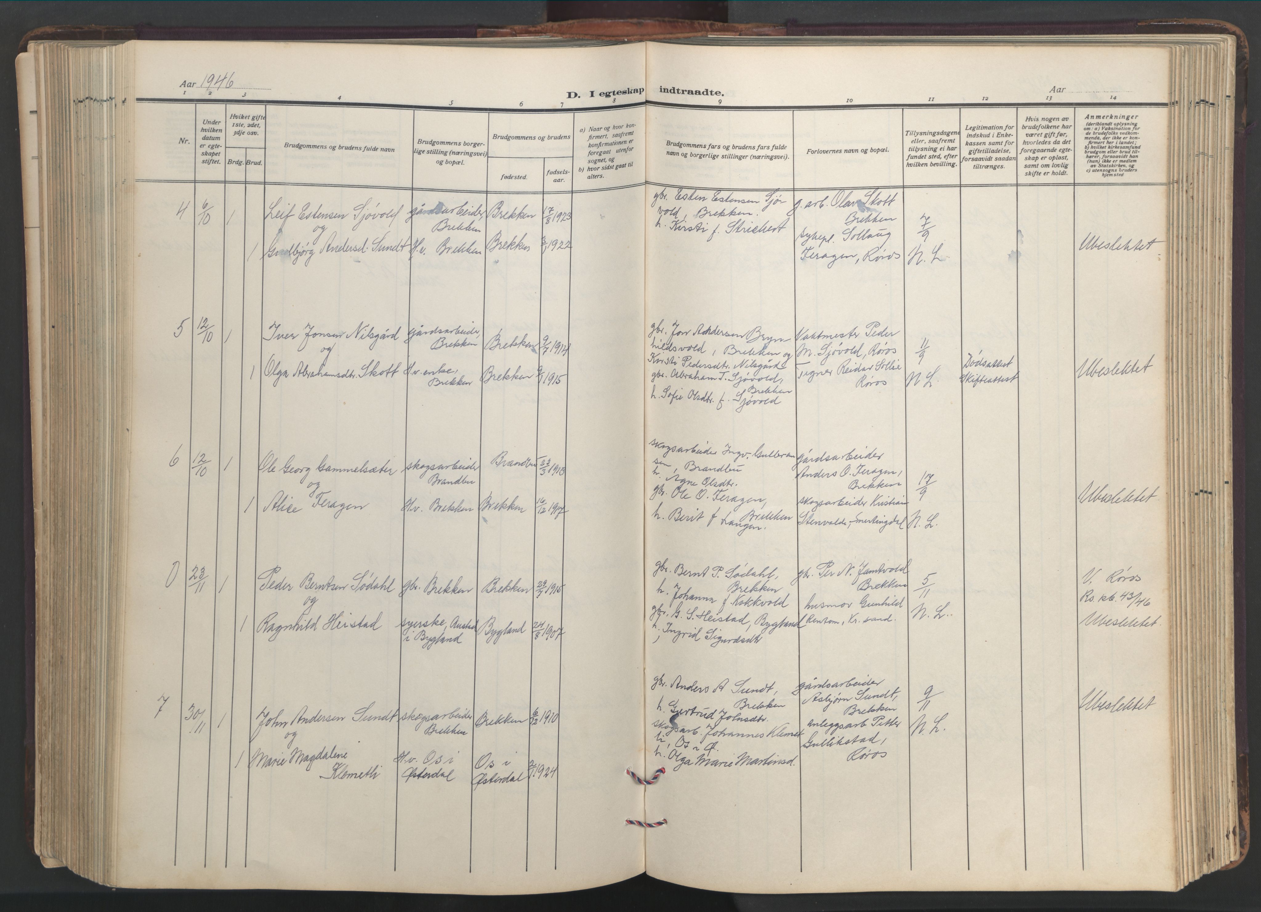 Ministerialprotokoller, klokkerbøker og fødselsregistre - Sør-Trøndelag, AV/SAT-A-1456/683/L0951: Parish register (copy) no. 683C03, 1919-1970