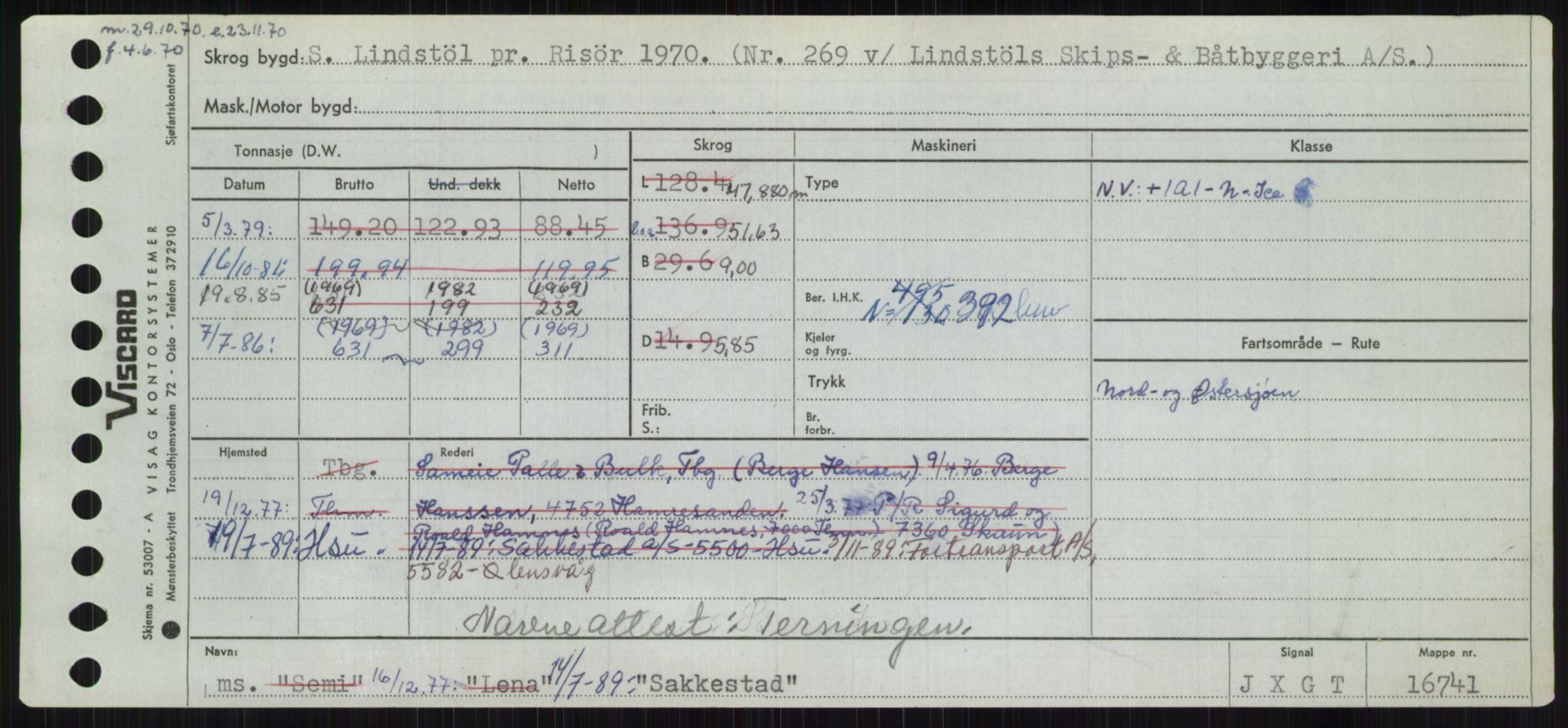 Sjøfartsdirektoratet med forløpere, Skipsmålingen, RA/S-1627/H/Ha/L0005/0001: Fartøy, S-Sven / Fartøy, S-Skji, p. 47