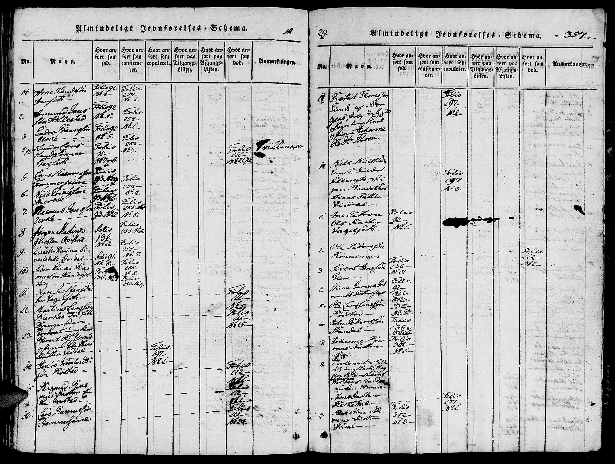 Ministerialprotokoller, klokkerbøker og fødselsregistre - Møre og Romsdal, AV/SAT-A-1454/515/L0207: Parish register (official) no. 515A03, 1819-1829, p. 357