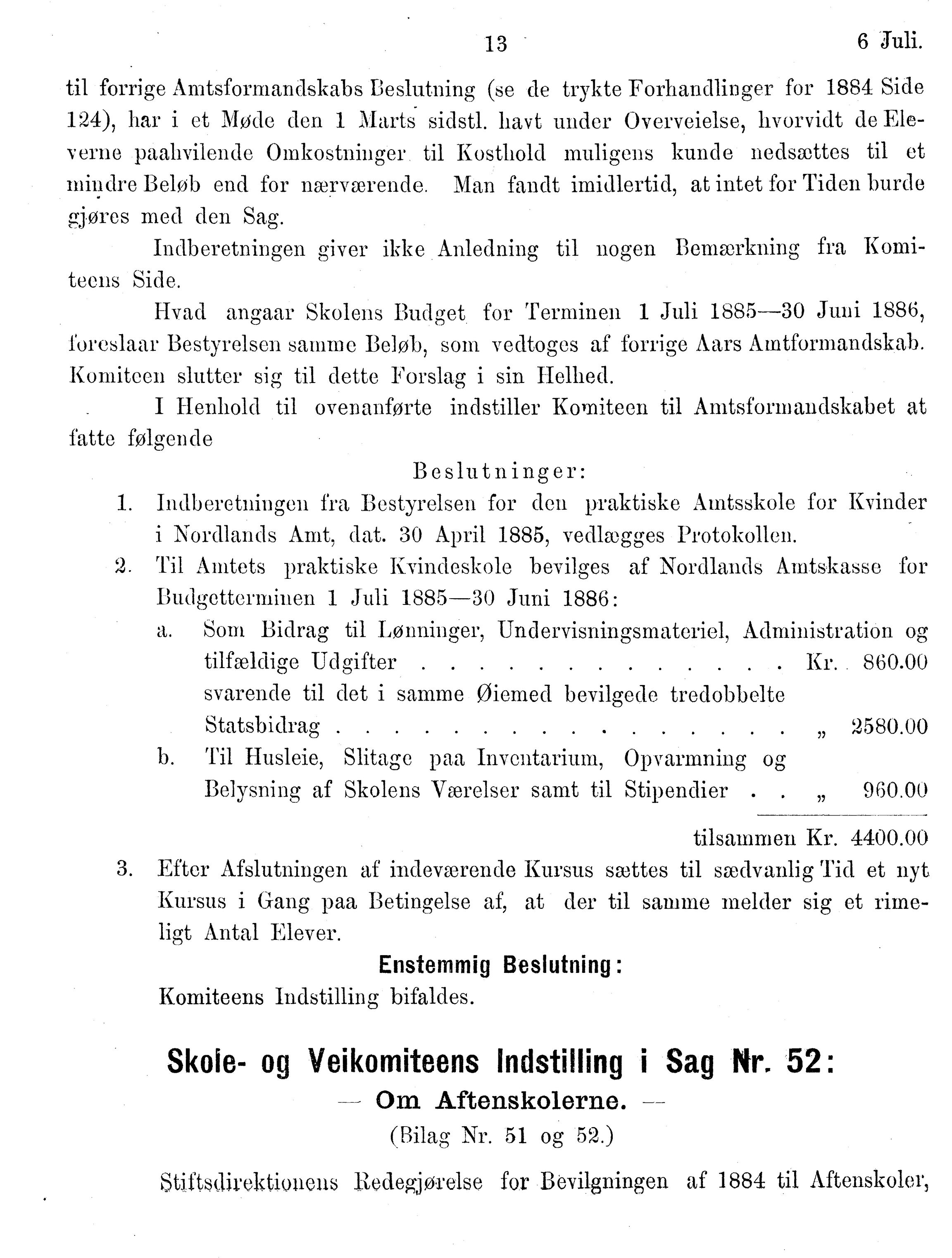 Nordland Fylkeskommune. Fylkestinget, AIN/NFK-17/176/A/Ac/L0014: Fylkestingsforhandlinger 1881-1885, 1881-1885