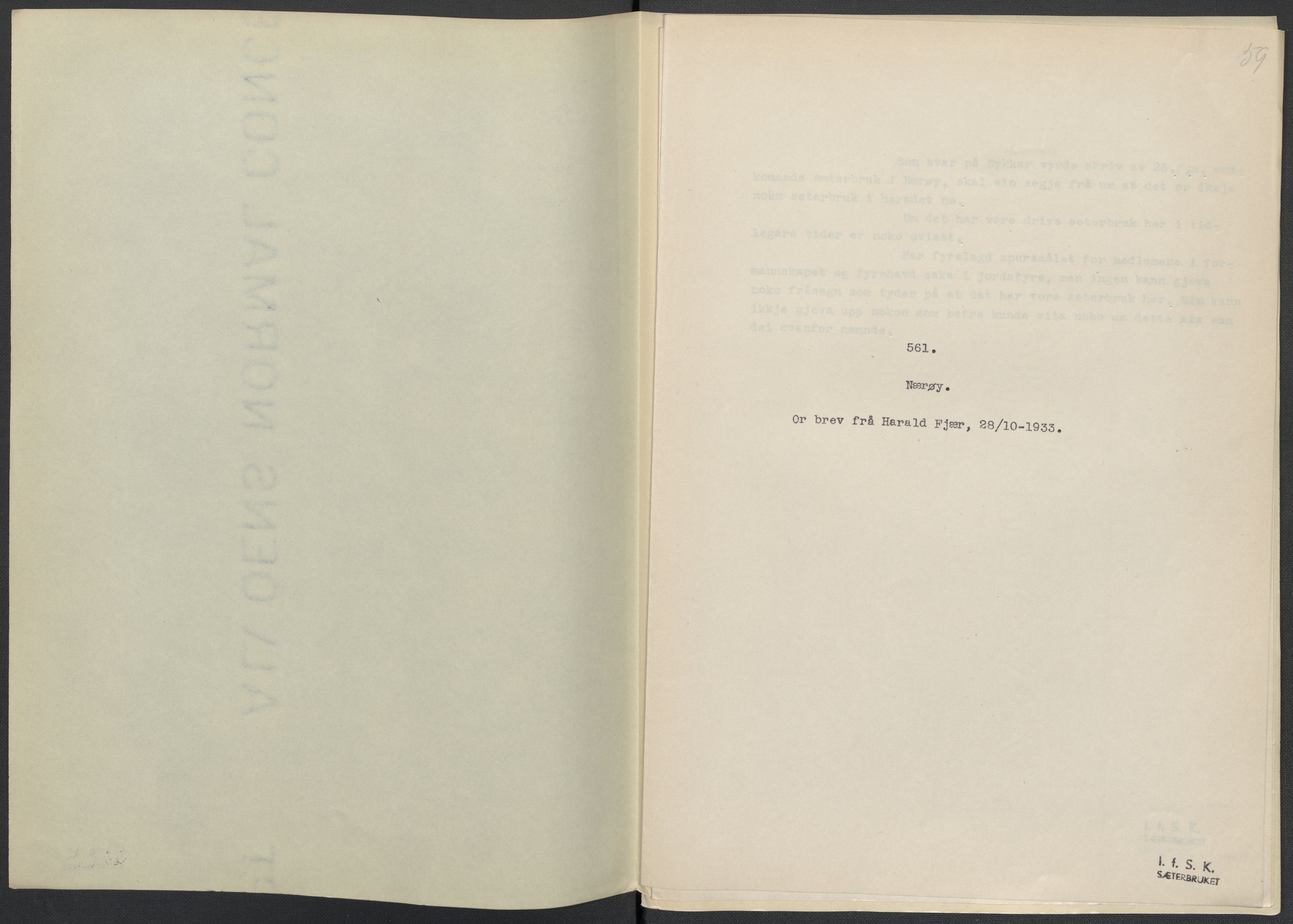 Instituttet for sammenlignende kulturforskning, AV/RA-PA-0424/F/Fc/L0015/0003: Eske B15: / Nord-Trøndelag (perm XLIV-XLV), 1933-1939, p. 1059