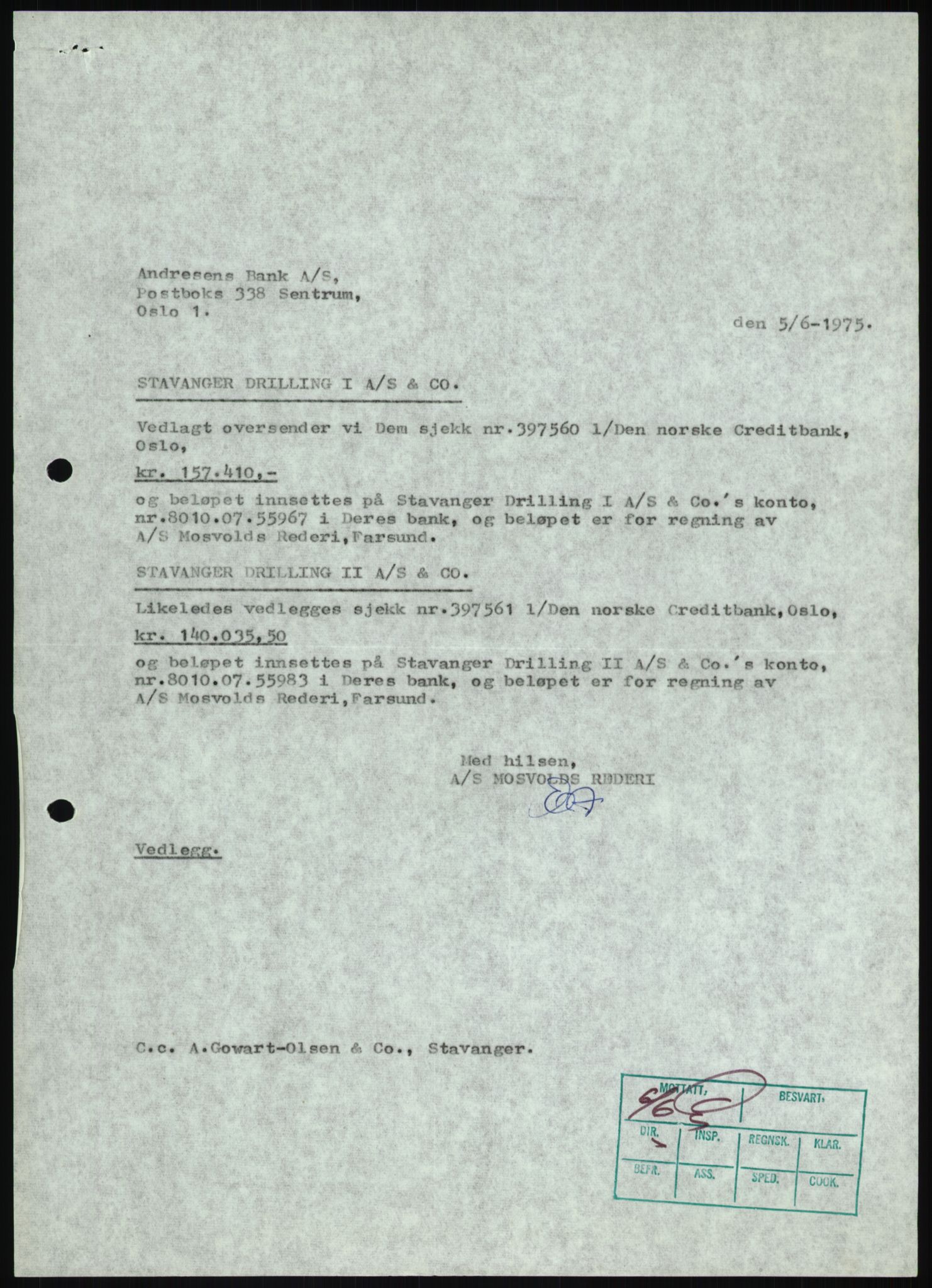 Pa 1503 - Stavanger Drilling AS, SAST/A-101906/D/L0006: Korrespondanse og saksdokumenter, 1974-1984, p. 679