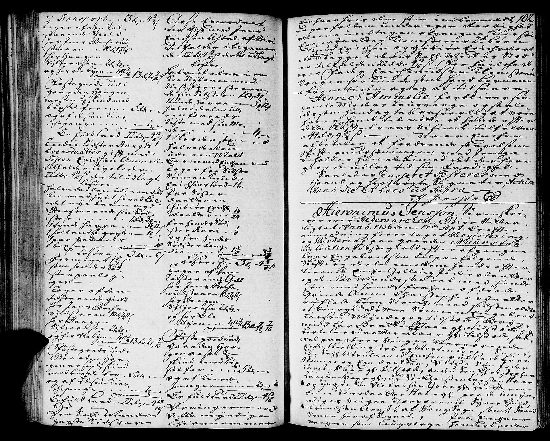 Hedemarken sorenskriveri, SAH/TING-034/J/Ja/L0009: Skifteprotokoll, 1735-1739, p. 101b-102a