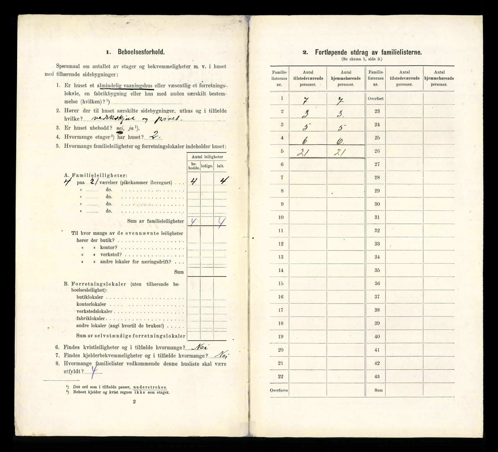 RA, 1910 census for Lillehammer, 1910, p. 2214