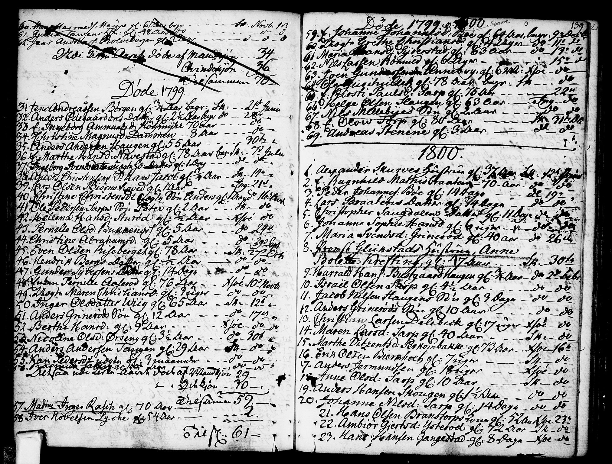 Skjeberg prestekontor Kirkebøker, AV/SAO-A-10923/F/Fa/L0003: Parish register (official) no. I 3, 1792-1814, p. 139