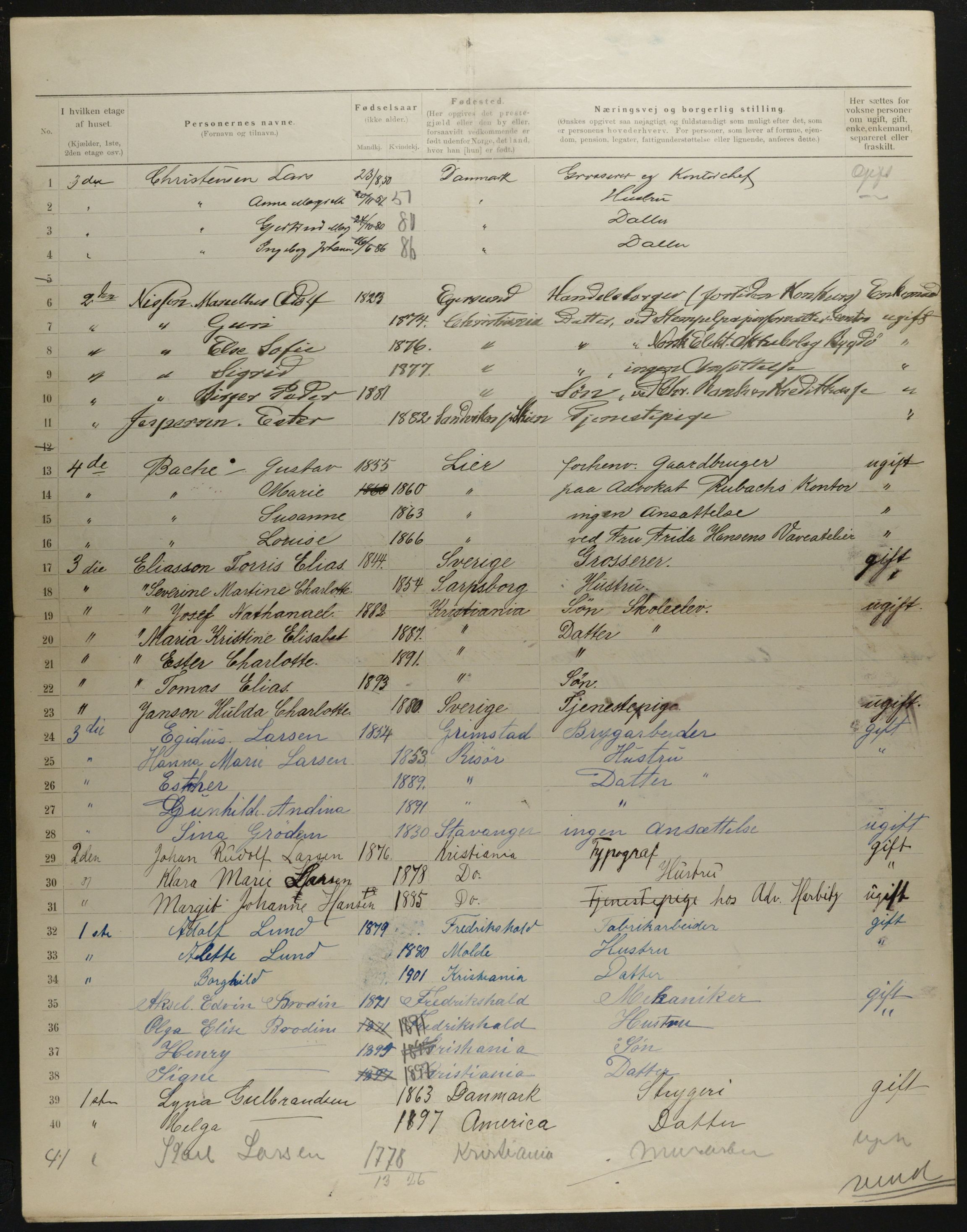 OBA, Municipal Census 1901 for Kristiania, 1901, p. 4690