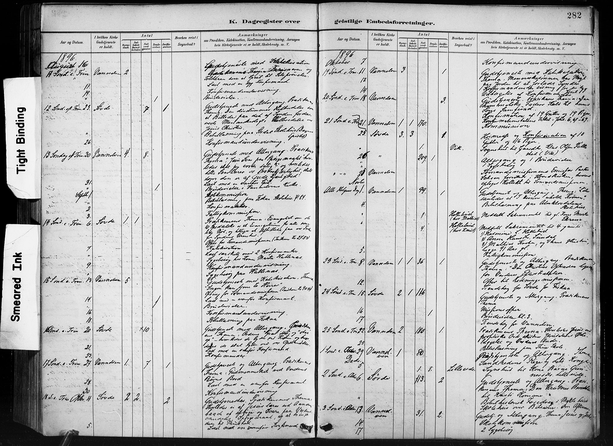 Ministerialprotokoller, klokkerbøker og fødselsregistre - Møre og Romsdal, AV/SAT-A-1454/501/L0008: Parish register (official) no. 501A08, 1885-1901, p. 282