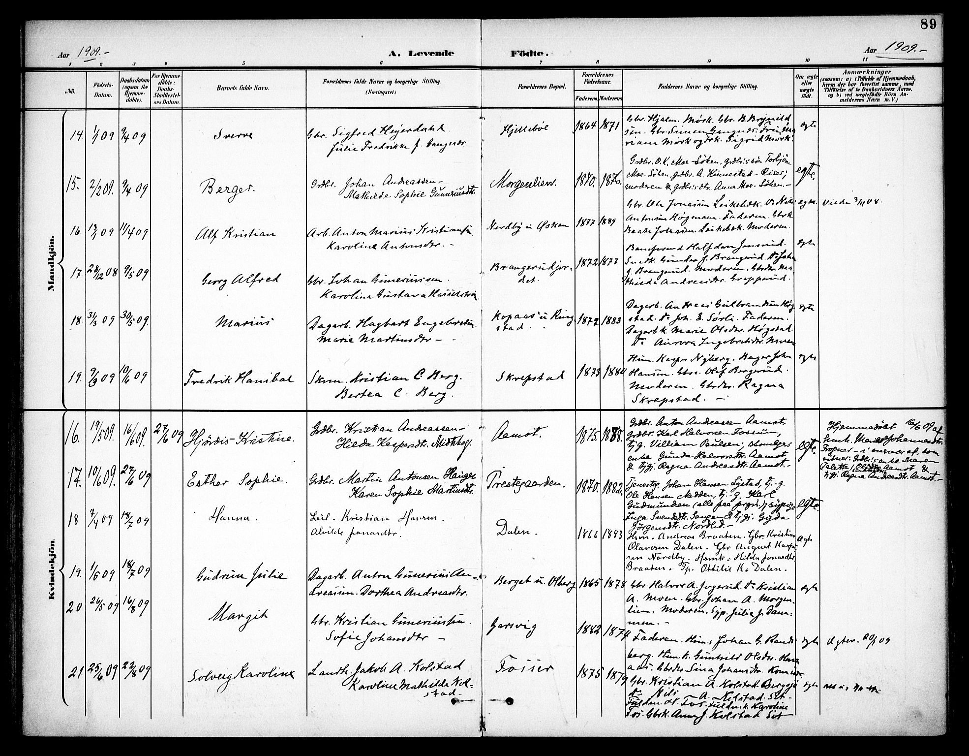 Høland prestekontor Kirkebøker, AV/SAO-A-10346a/F/Fa/L0015: Parish register (official) no. I 15, 1897-1912, p. 89