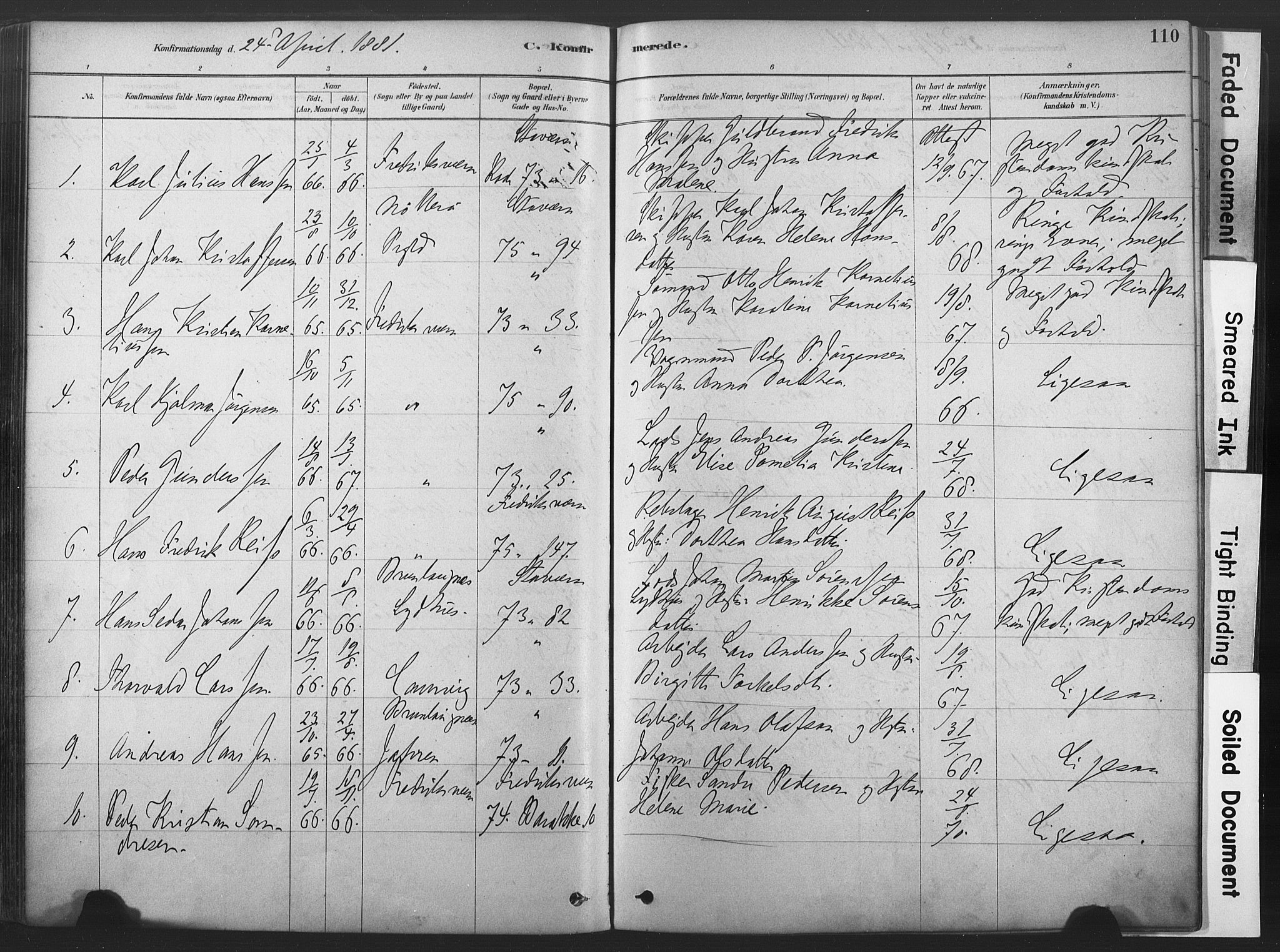 Stavern kirkebøker, SAKO/A-318/F/Fa/L0008: Parish register (official) no. 8, 1878-1905, p. 110