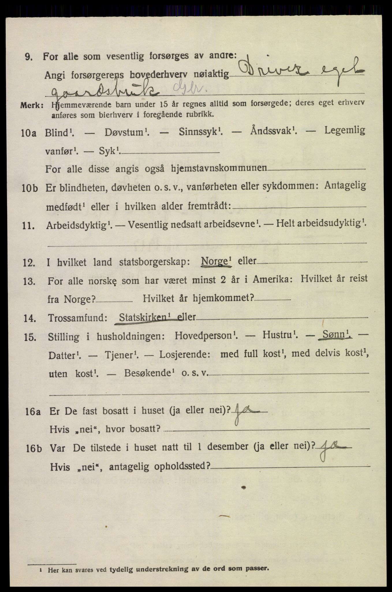 SAK, 1920 census for Åseral, 1920, p. 781