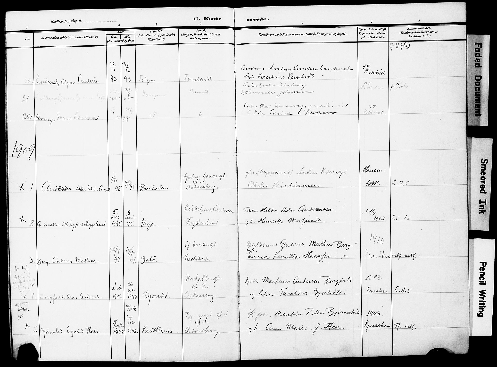 Ministerialprotokoller, klokkerbøker og fødselsregistre - Nordland, AV/SAT-A-1459/871/L0987: Parish register (official) no. 871A03, 1909-1914