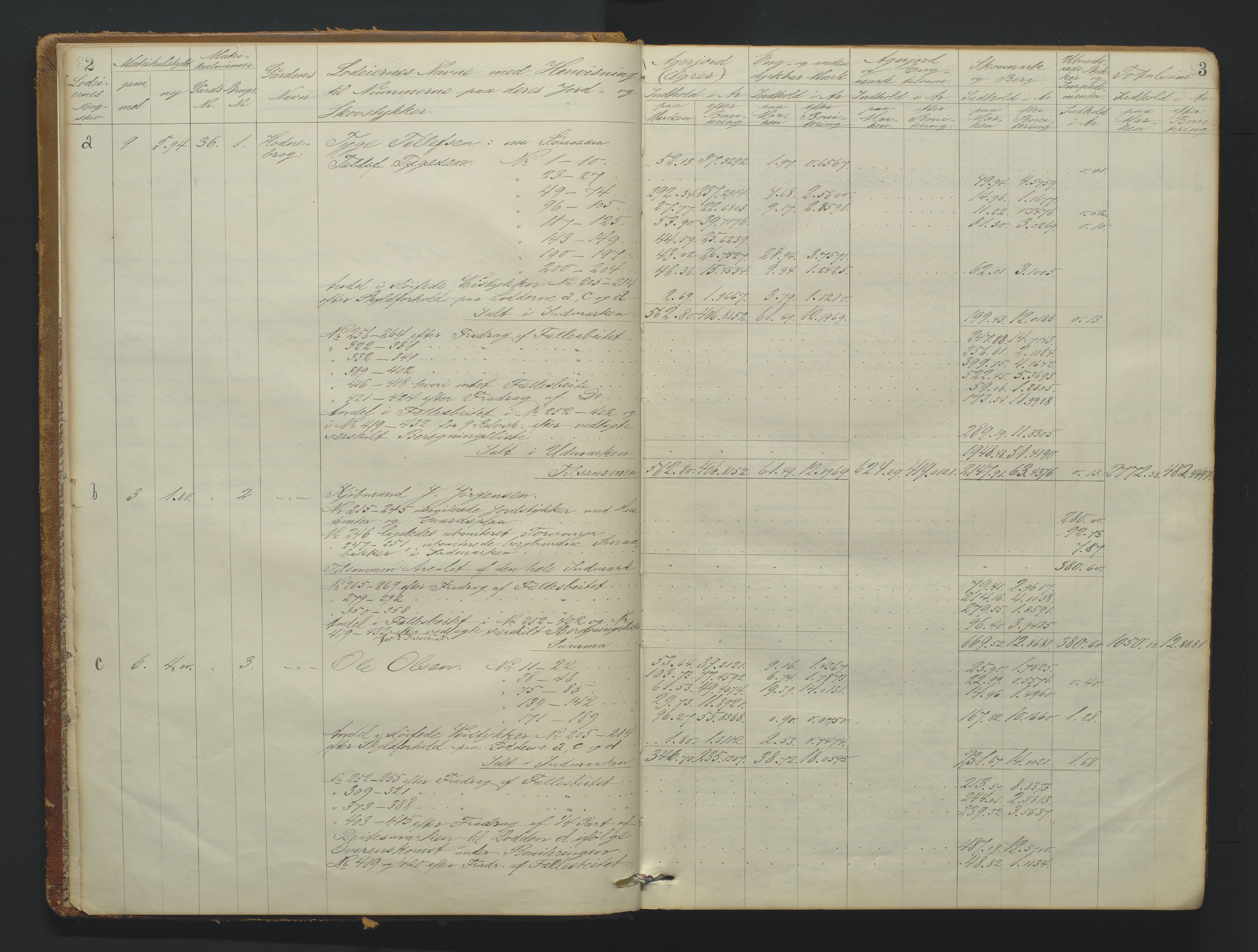 Utskiftningsformannen i Nedenes amt, AV/SAK-1541-0002/F/Fa/Faa/L0020: Utskiftningsprotokoll med gårdsregister, Nedenes amt nr 24, 1892-1903