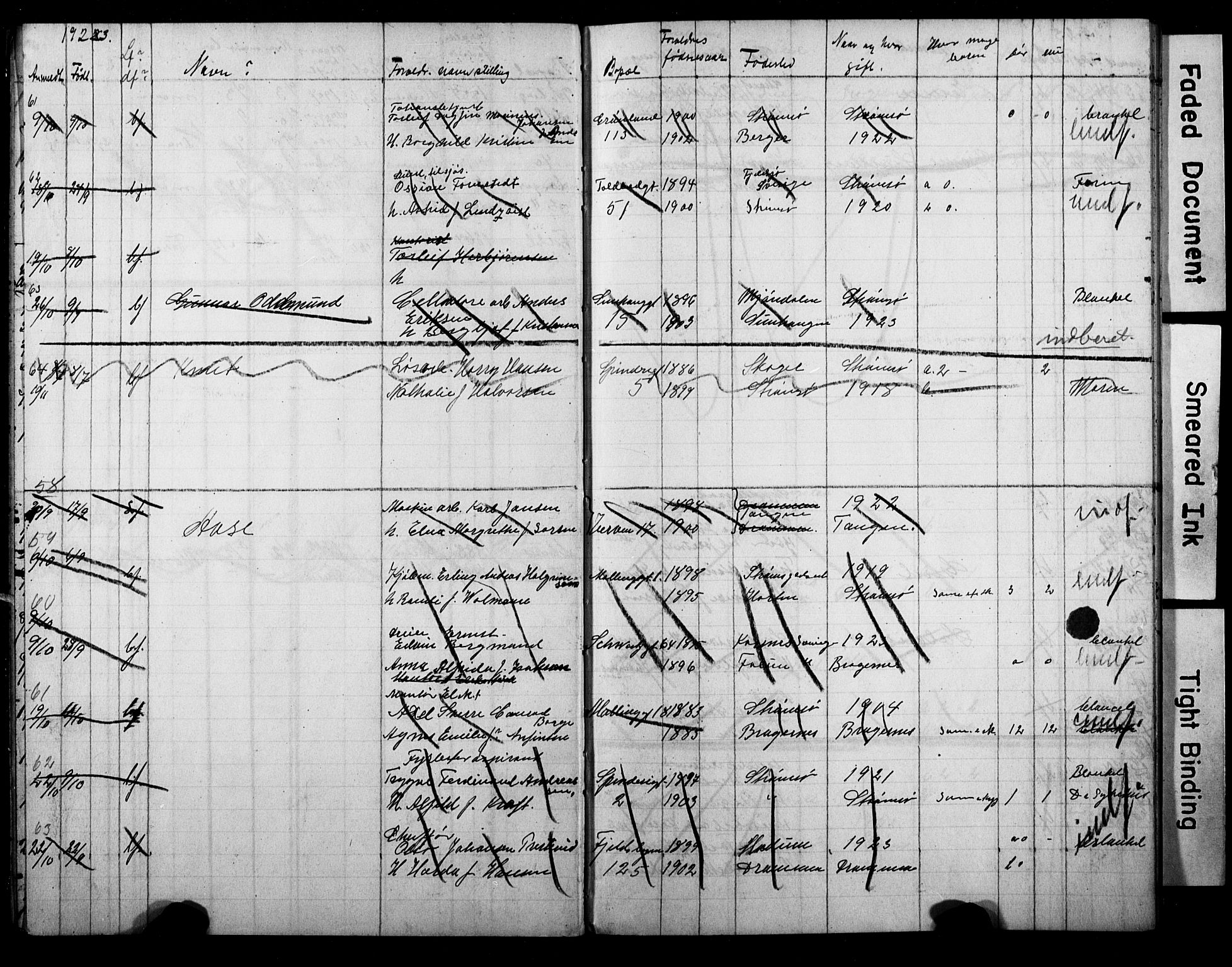 Strømsø kirkebøker, AV/SAKO-A-246/Y/Ya/L0009: Parish register draft no. I 9, 1920-1925