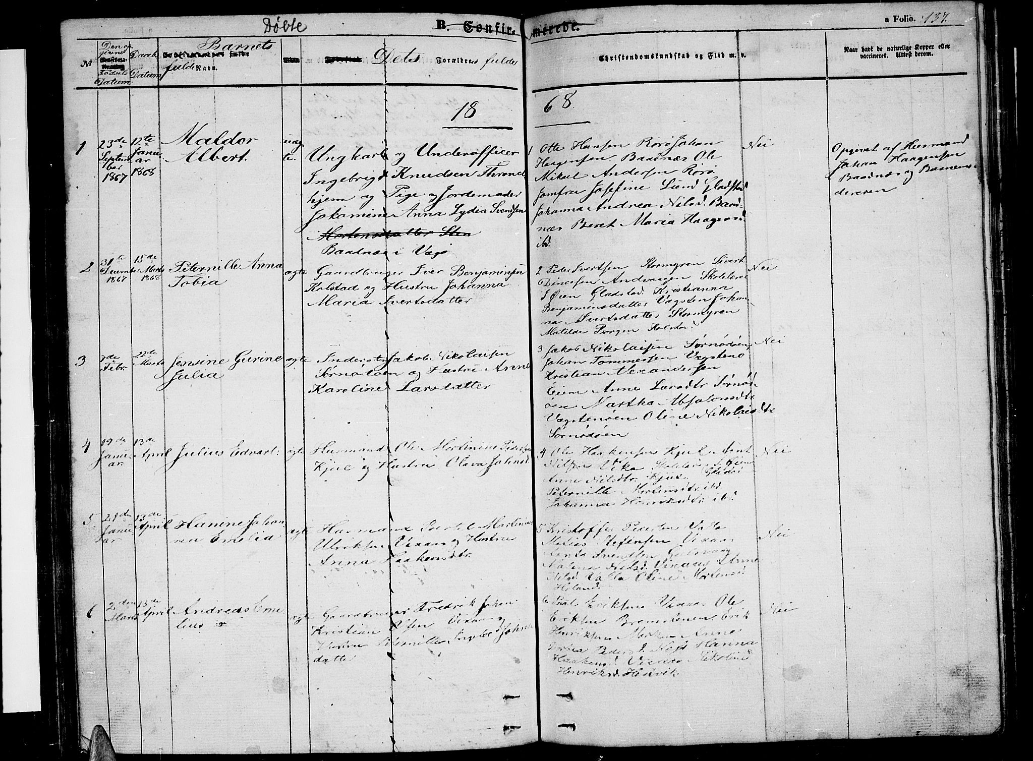 Ministerialprotokoller, klokkerbøker og fødselsregistre - Nordland, AV/SAT-A-1459/816/L0251: Parish register (copy) no. 816C01, 1852-1870, p. 137