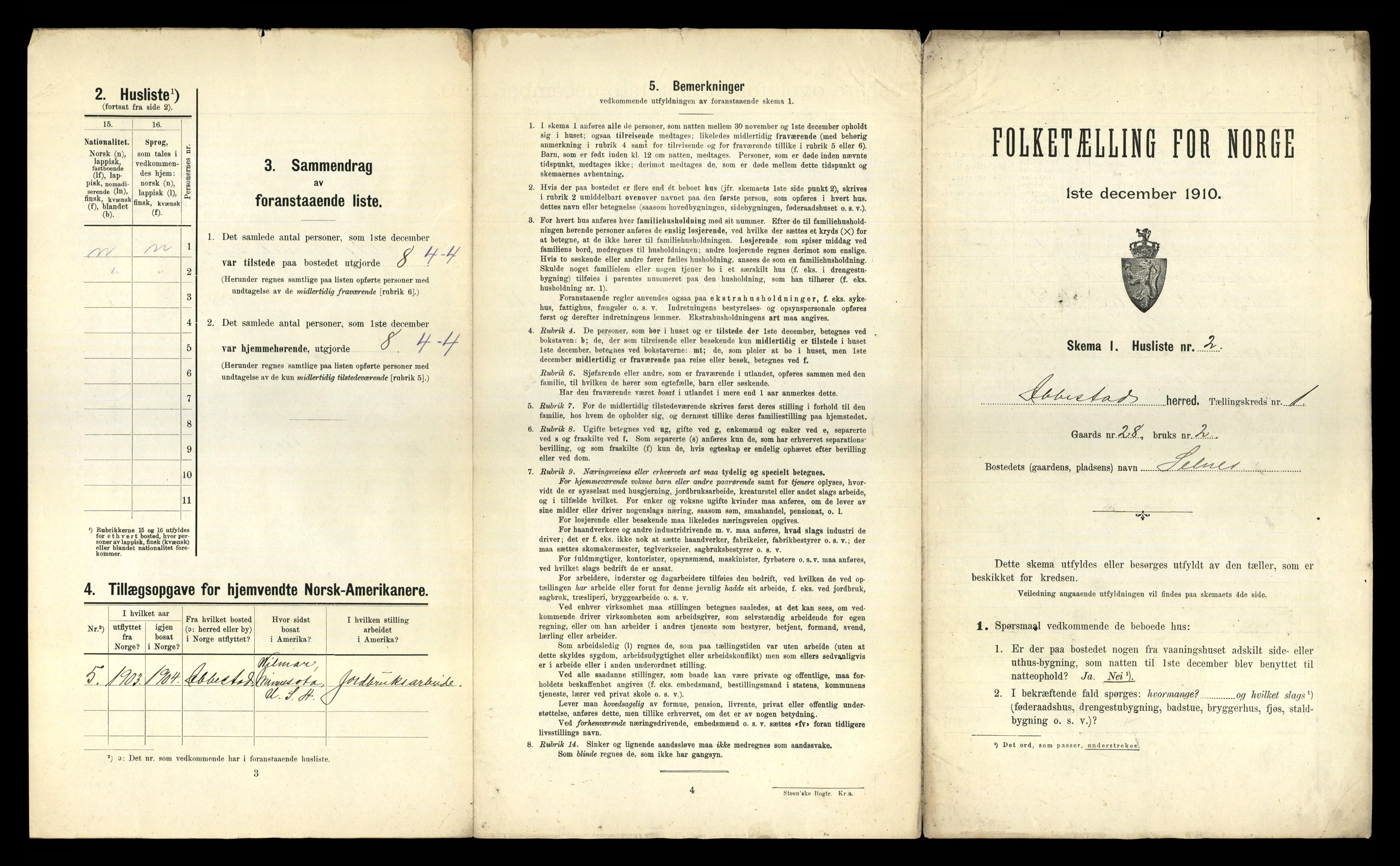 RA, 1910 census for Ibestad, 1910, p. 68