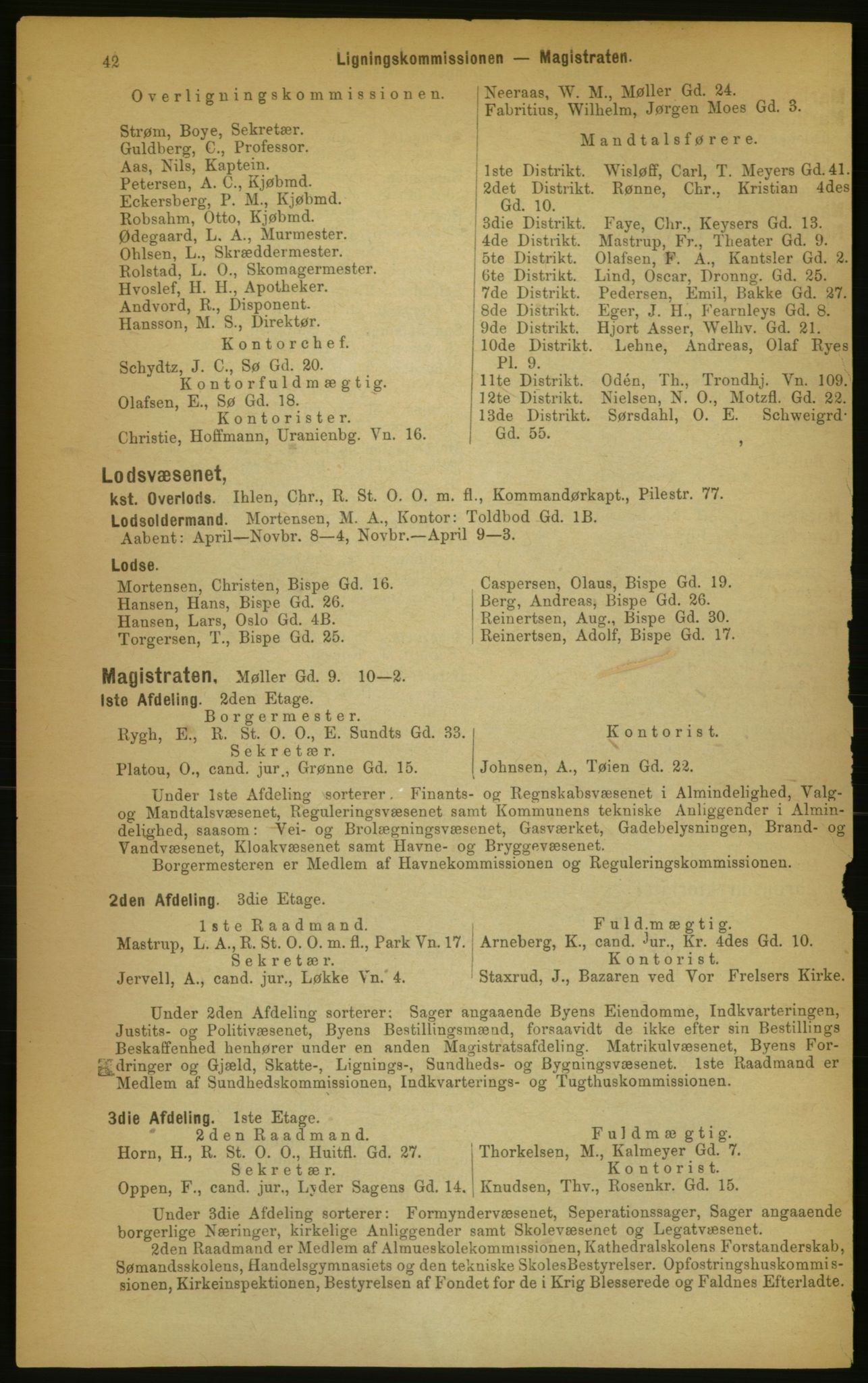 Kristiania/Oslo adressebok, PUBL/-, 1889, p. 42