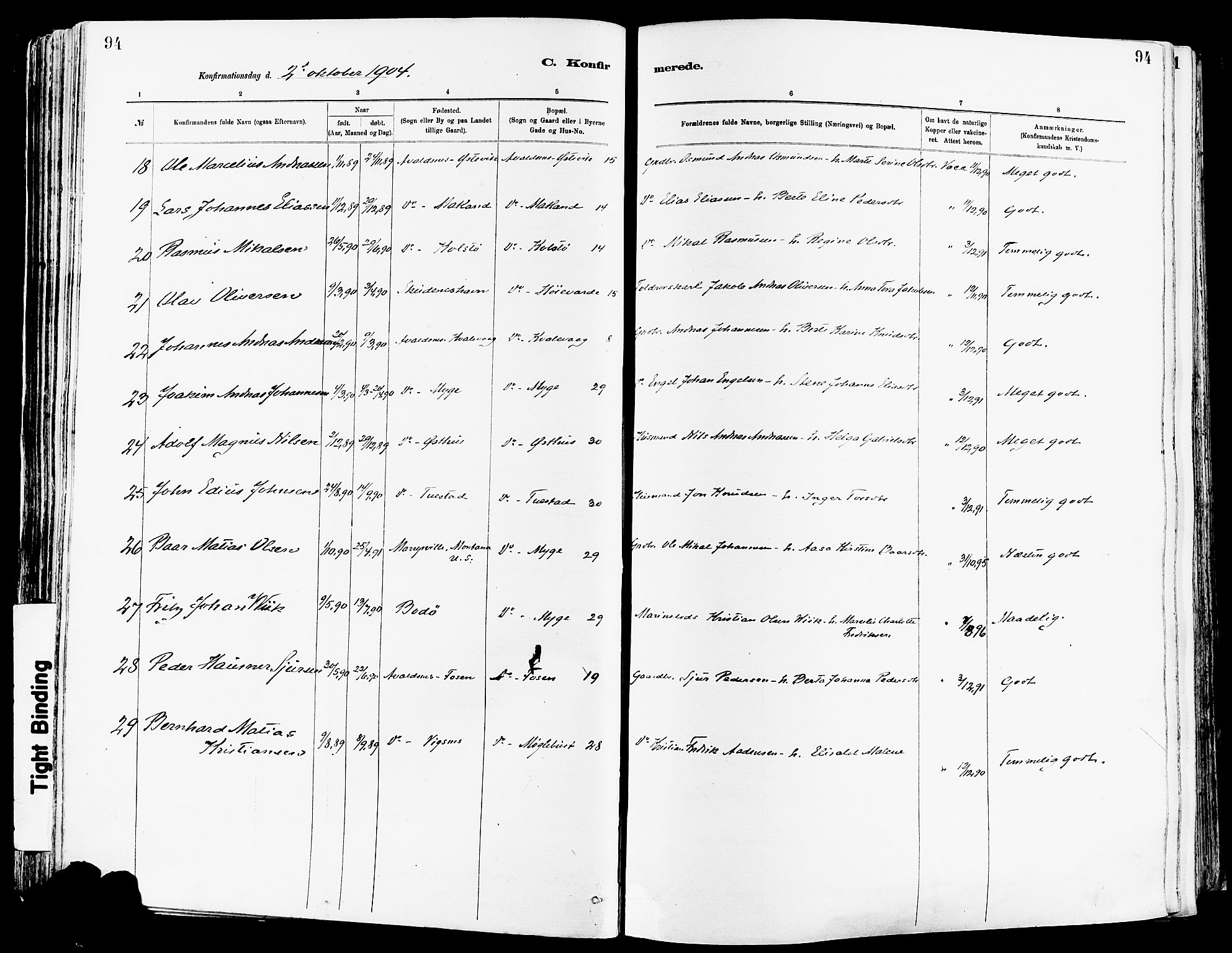 Avaldsnes sokneprestkontor, AV/SAST-A -101851/H/Ha/Haa/L0015: Parish register (official) no. A 15, 1880-1906, p. 94