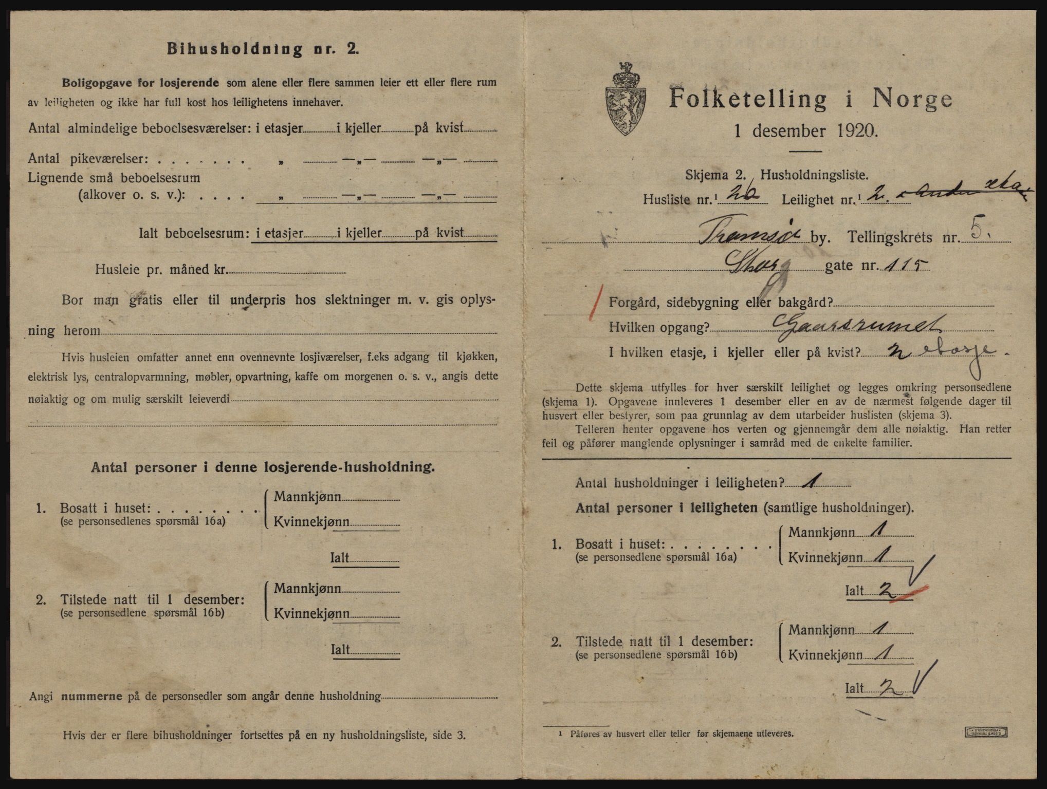 SATØ, 1920 census for Tromsø, 1920, p. 3821