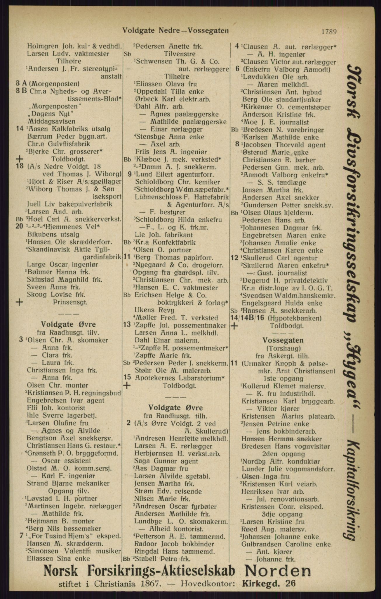 Kristiania/Oslo adressebok, PUBL/-, 1916, p. 1789