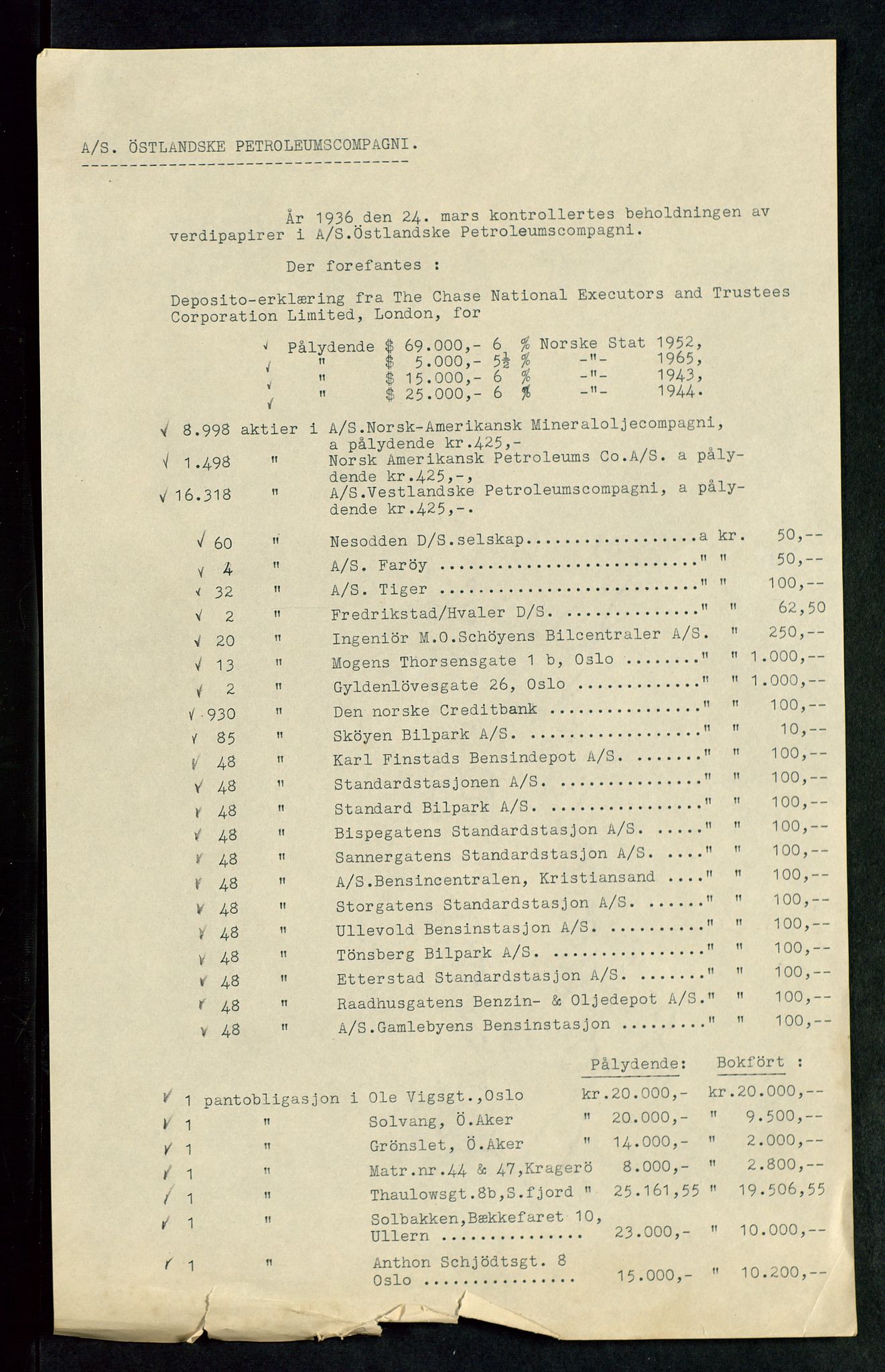 PA 1534 - Østlandske Petroleumscompagni A/S, SAST/A-101954/A/Aa/L0002/0004: Generalforsamlinger. / Generalforsamling, 1936, p. 12