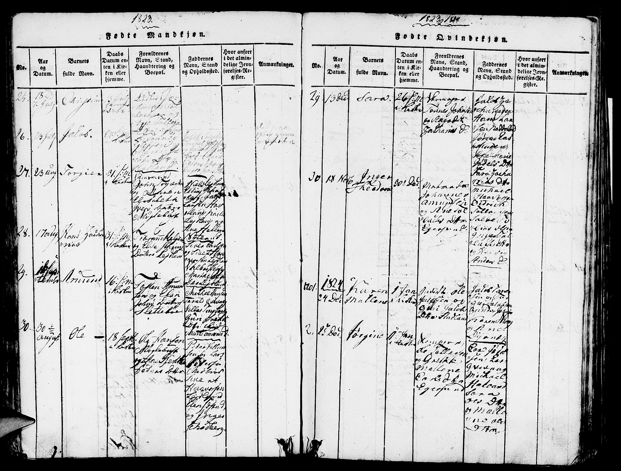 Eigersund sokneprestkontor, AV/SAST-A-101807/S08/L0007: Parish register (official) no. A 7, 1815-1827