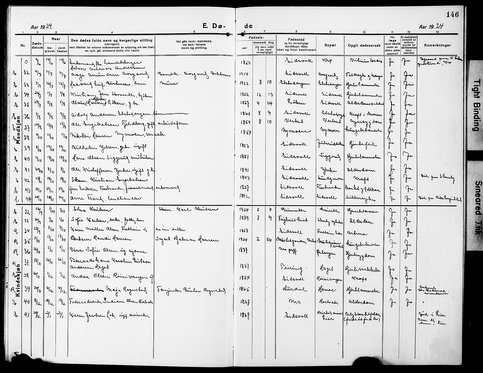 Eidsvoll prestekontor Kirkebøker, AV/SAO-A-10888/G/Ga/L0009: Parish register (copy) no. I 9, 1914-1927, p. 146