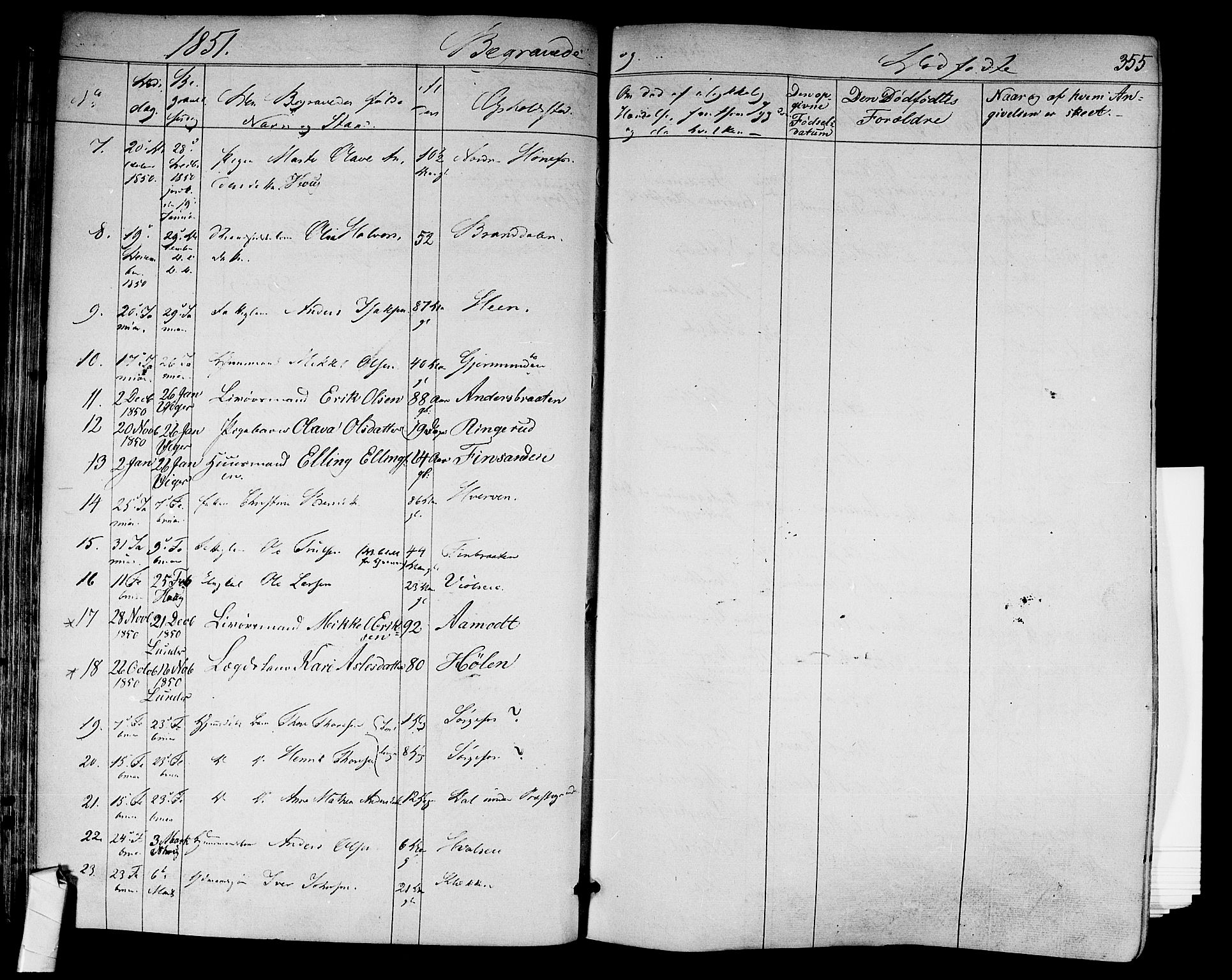 Norderhov kirkebøker, SAKO/A-237/F/Fa/L0011: Parish register (official) no. 11, 1847-1856, p. 355