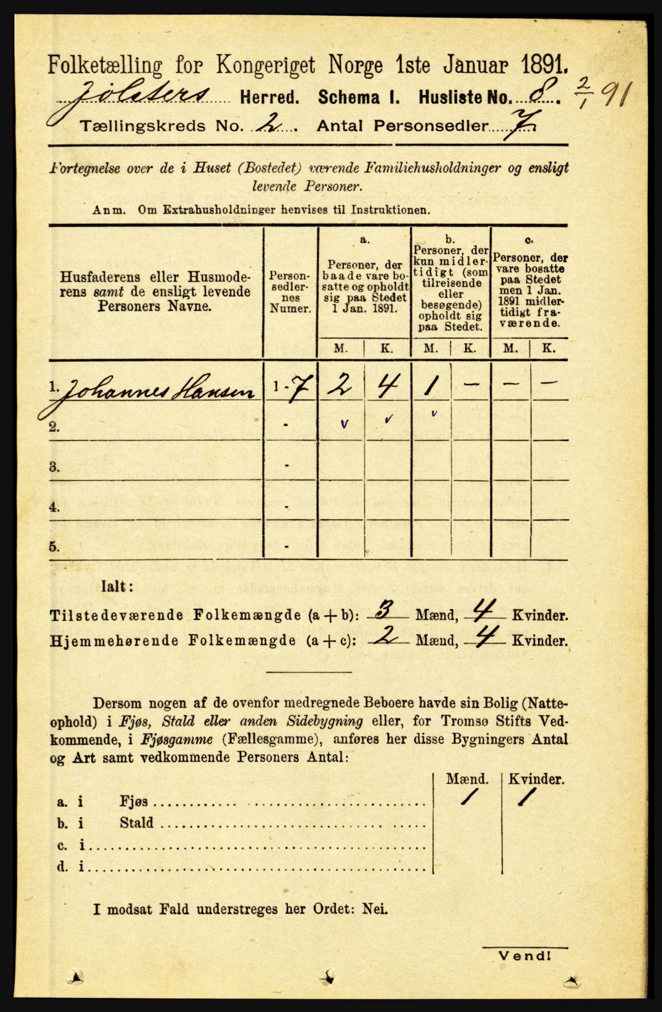 RA, 1891 census for 1431 Jølster, 1891, p. 523