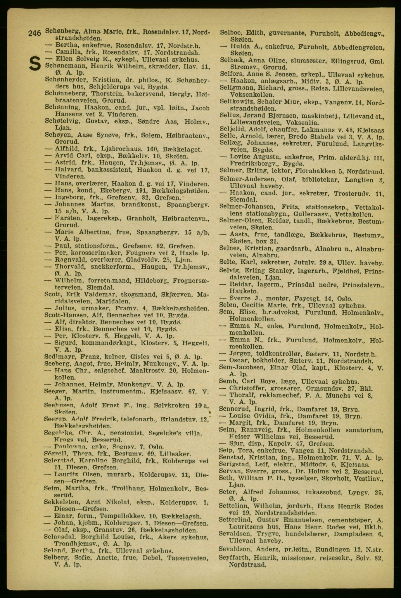 Aker adressebok/adressekalender, PUBL/001/A/004: Aker adressebok, 1929, p. 246