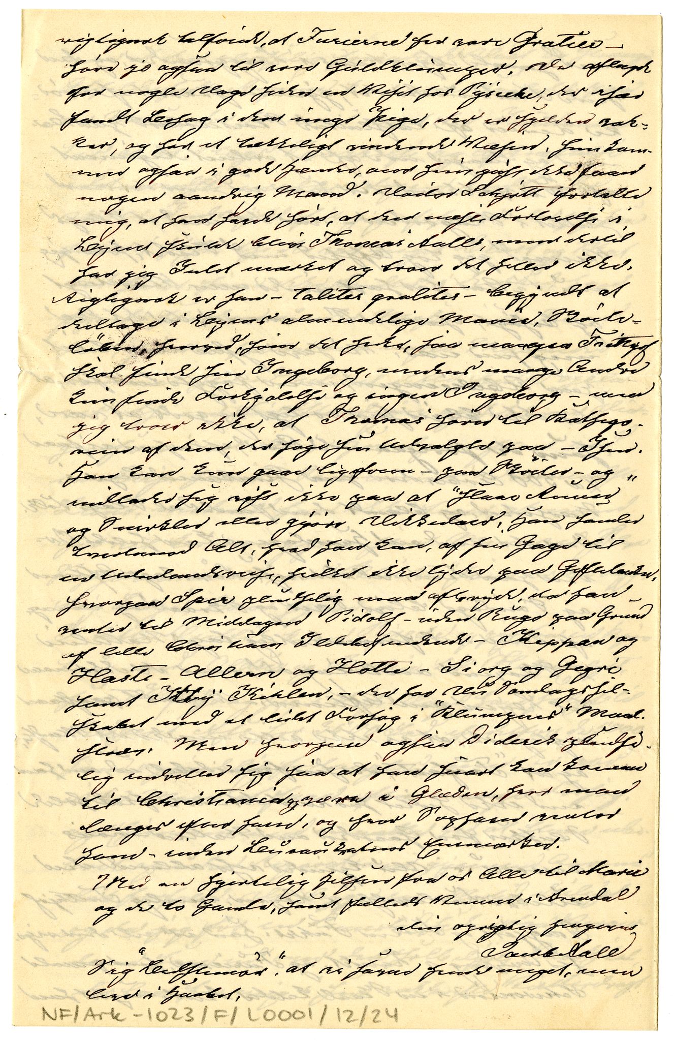 Diderik Maria Aalls brevsamling, NF/Ark-1023/F/L0001: D.M. Aalls brevsamling. A - B, 1738-1889, p. 135