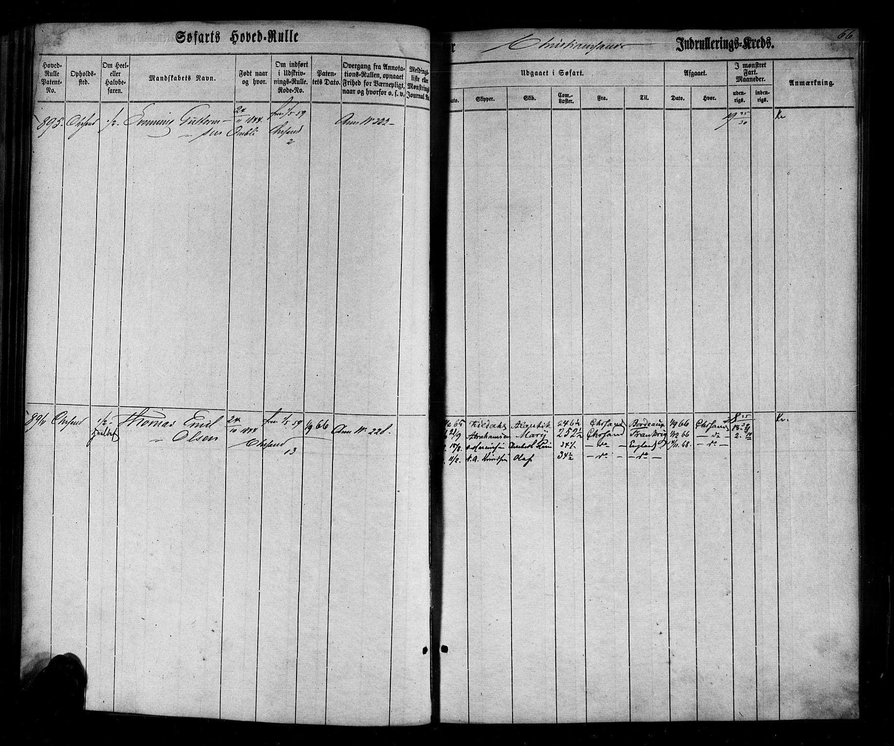 Kristiansand mønstringskrets, AV/SAK-2031-0015/F/Fb/L0026: Hovedrulle nr 767-1137, dublett, J-5, 1860-1870, p. 67