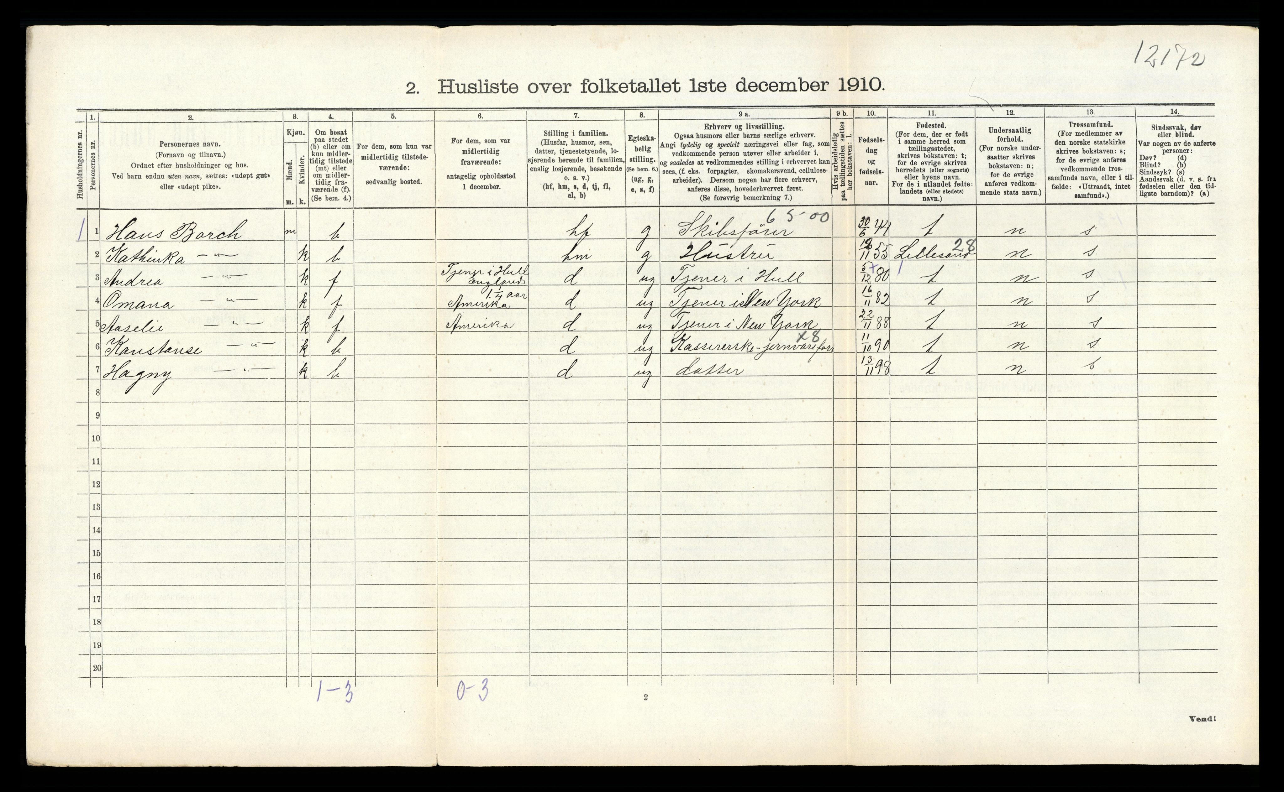 RA, 1910 census for Hisøy, 1910, p. 778