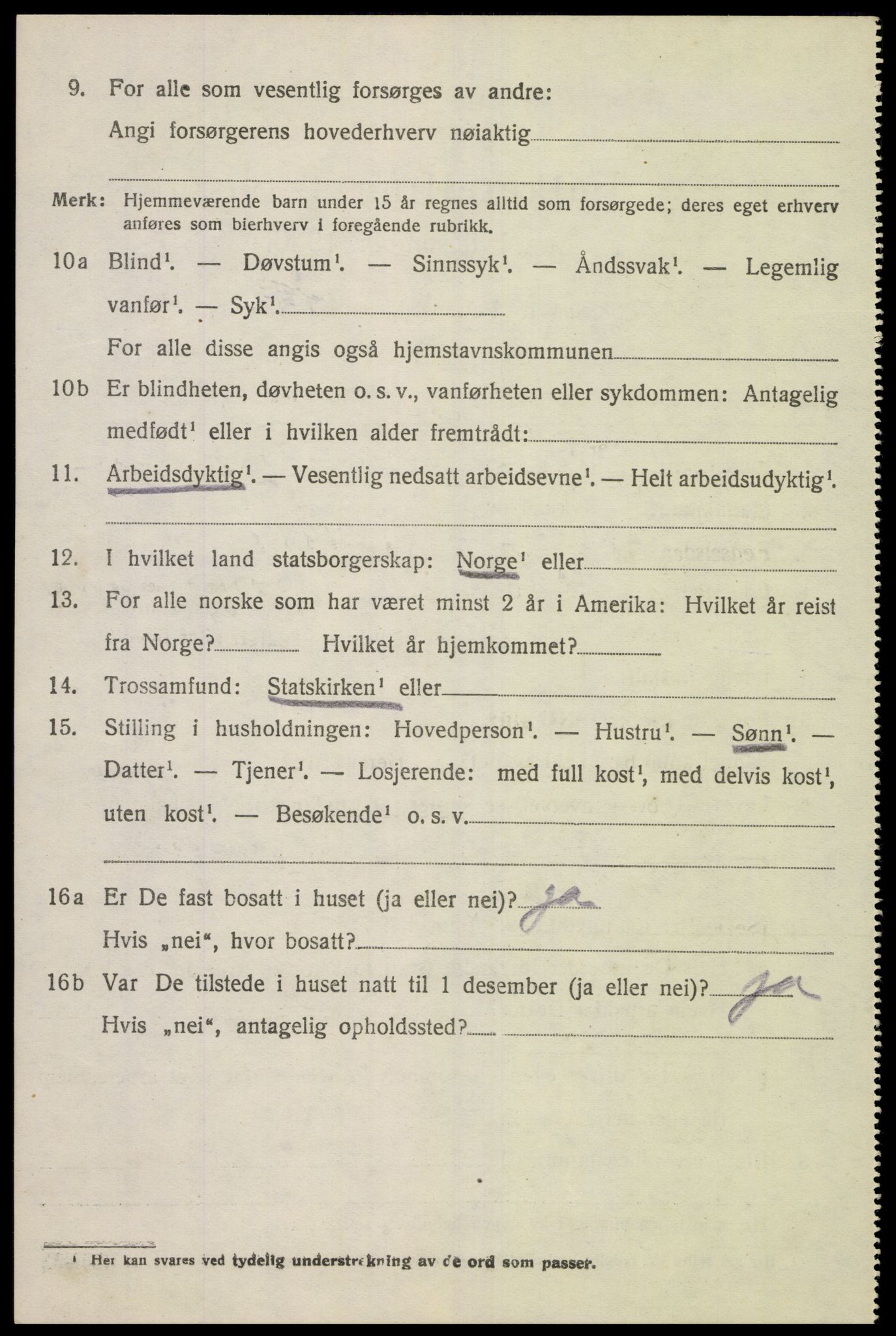 SAK, 1920 census for Åseral, 1920, p. 1757