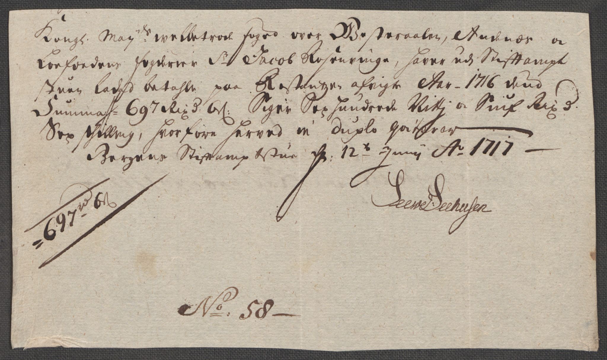 Rentekammeret inntil 1814, Reviderte regnskaper, Fogderegnskap, AV/RA-EA-4092/R67/L4683: Fogderegnskap Vesterålen, Andenes og Lofoten, 1717, p. 287