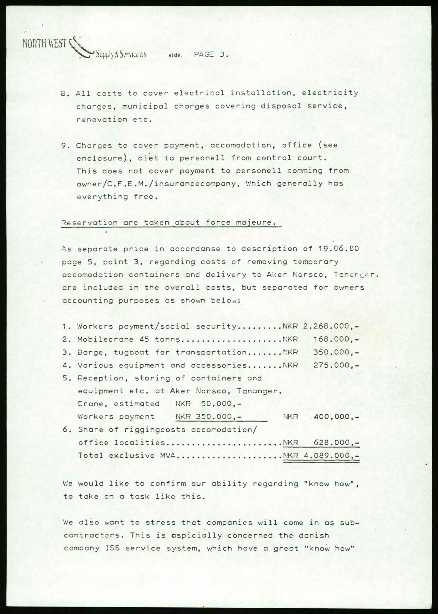 Pa 1503 - Stavanger Drilling AS, AV/SAST-A-101906/Da/L0013: Alexander L. Kielland - Saks- og korrespondansearkiv, 1980, p. 50