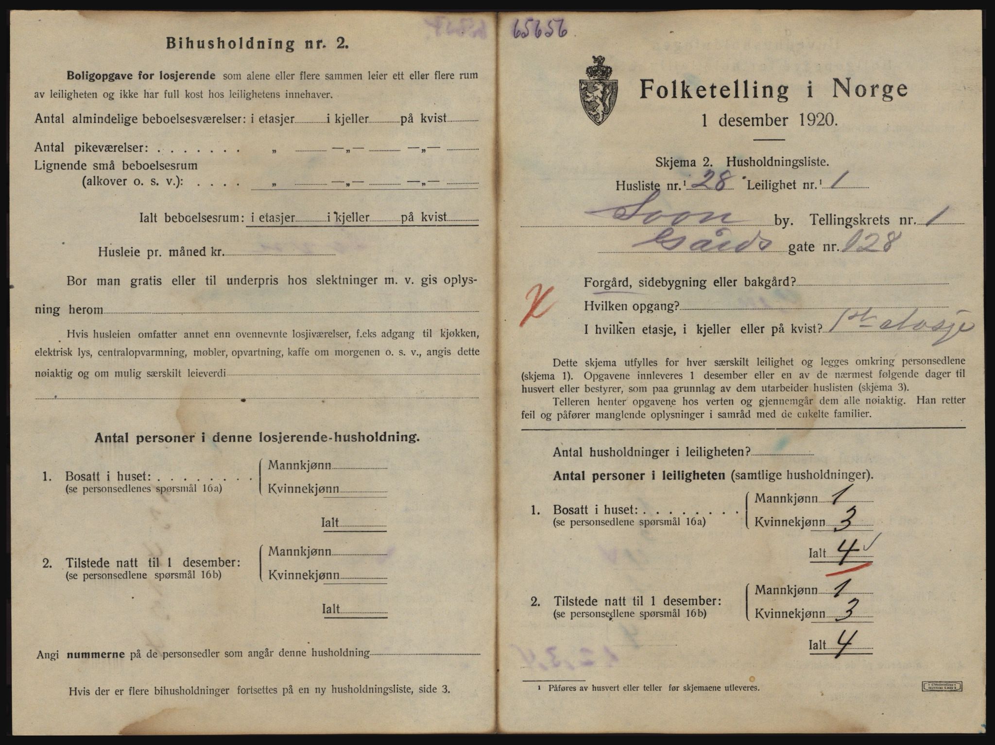 SAO, 1920 census for Son, 1920, p. 294